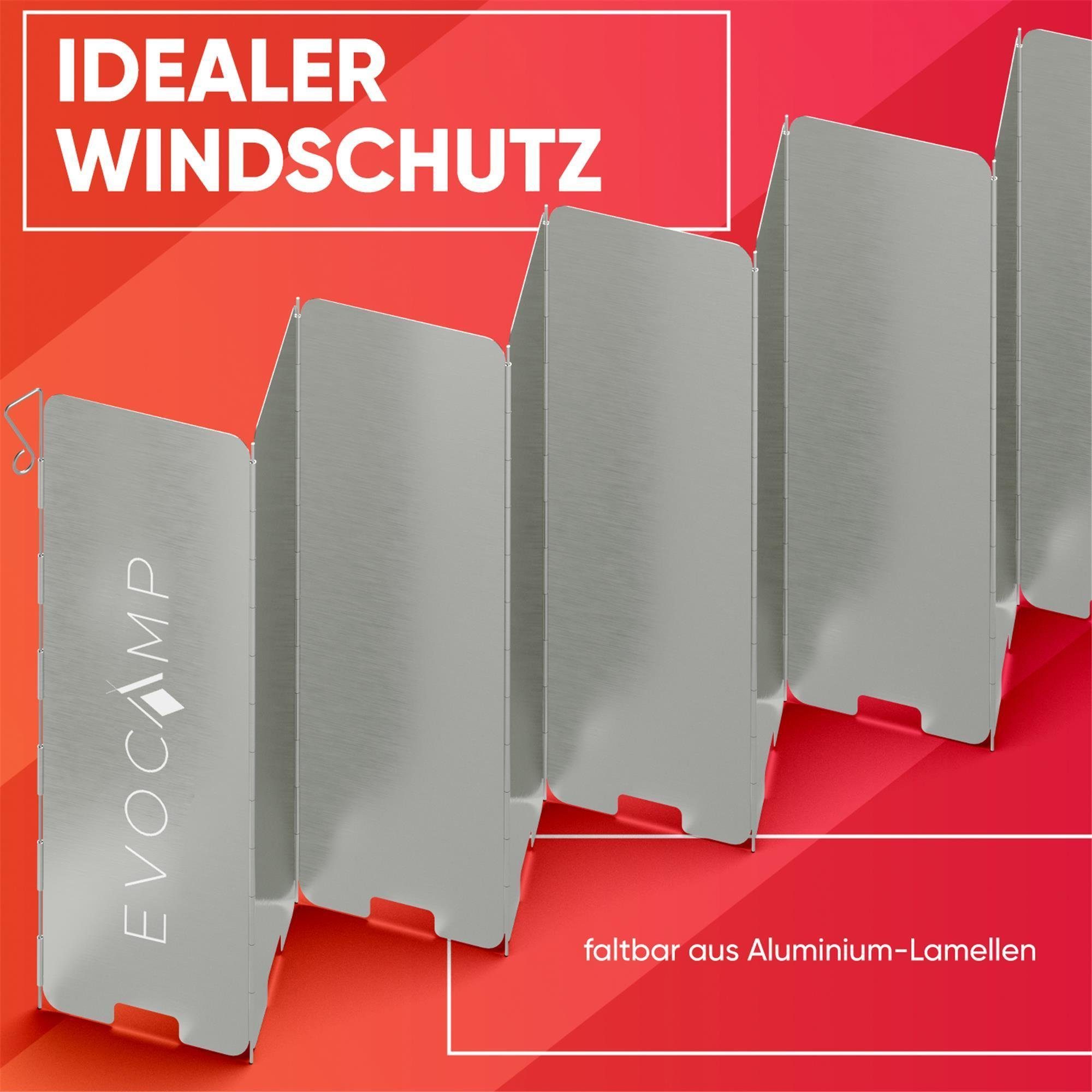 EVOCAMP Gaskocher Windschutz faltbar in 3 Größen inklusive Tasche, Windfang für Outdoor, (16-St), faltbar und vielseitig einsetzbar beim Camping und Outdoor-Gri – Bild 3 von 5