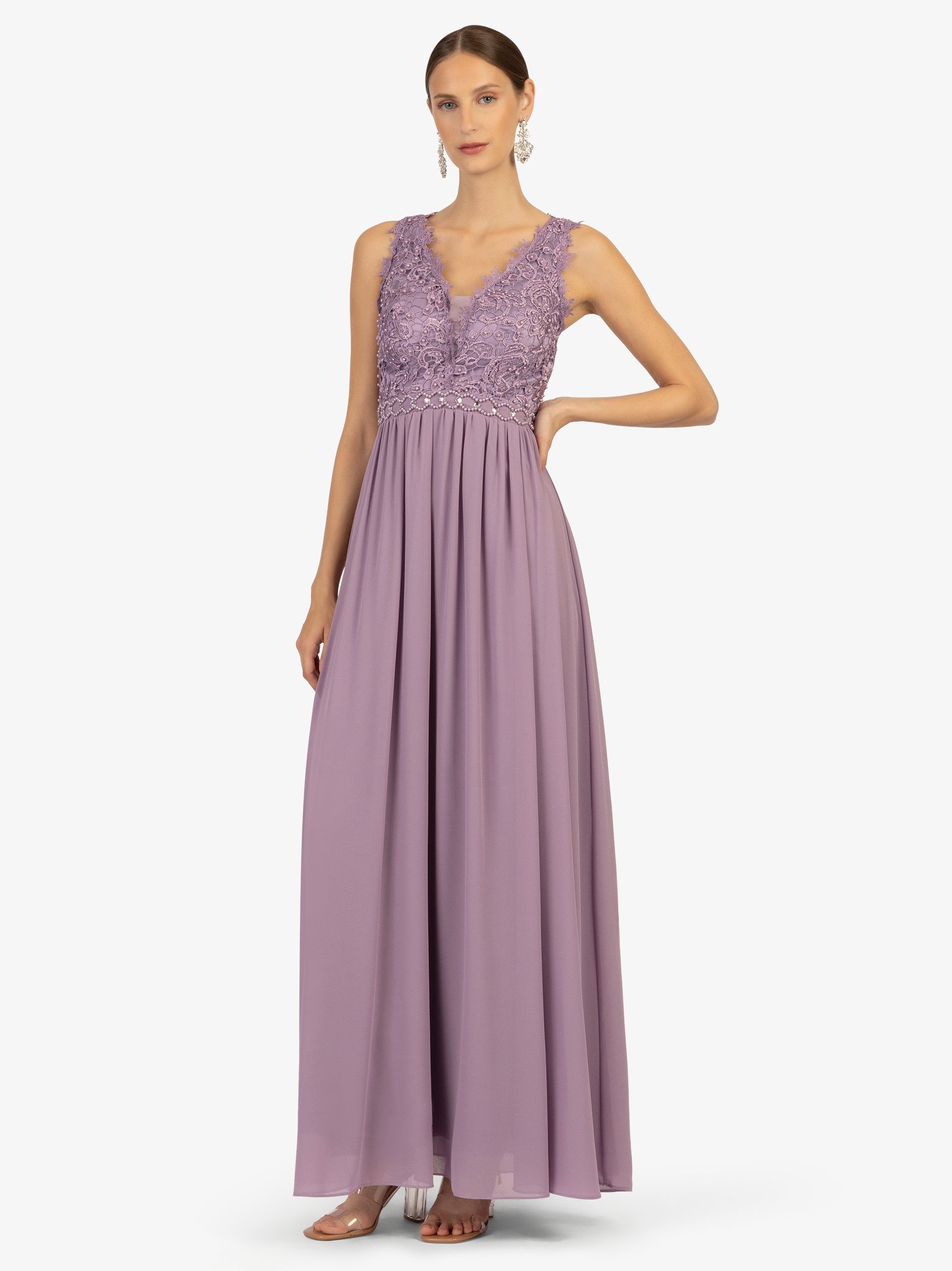 Kraimod Abendkleid mit Mesh und Spitze