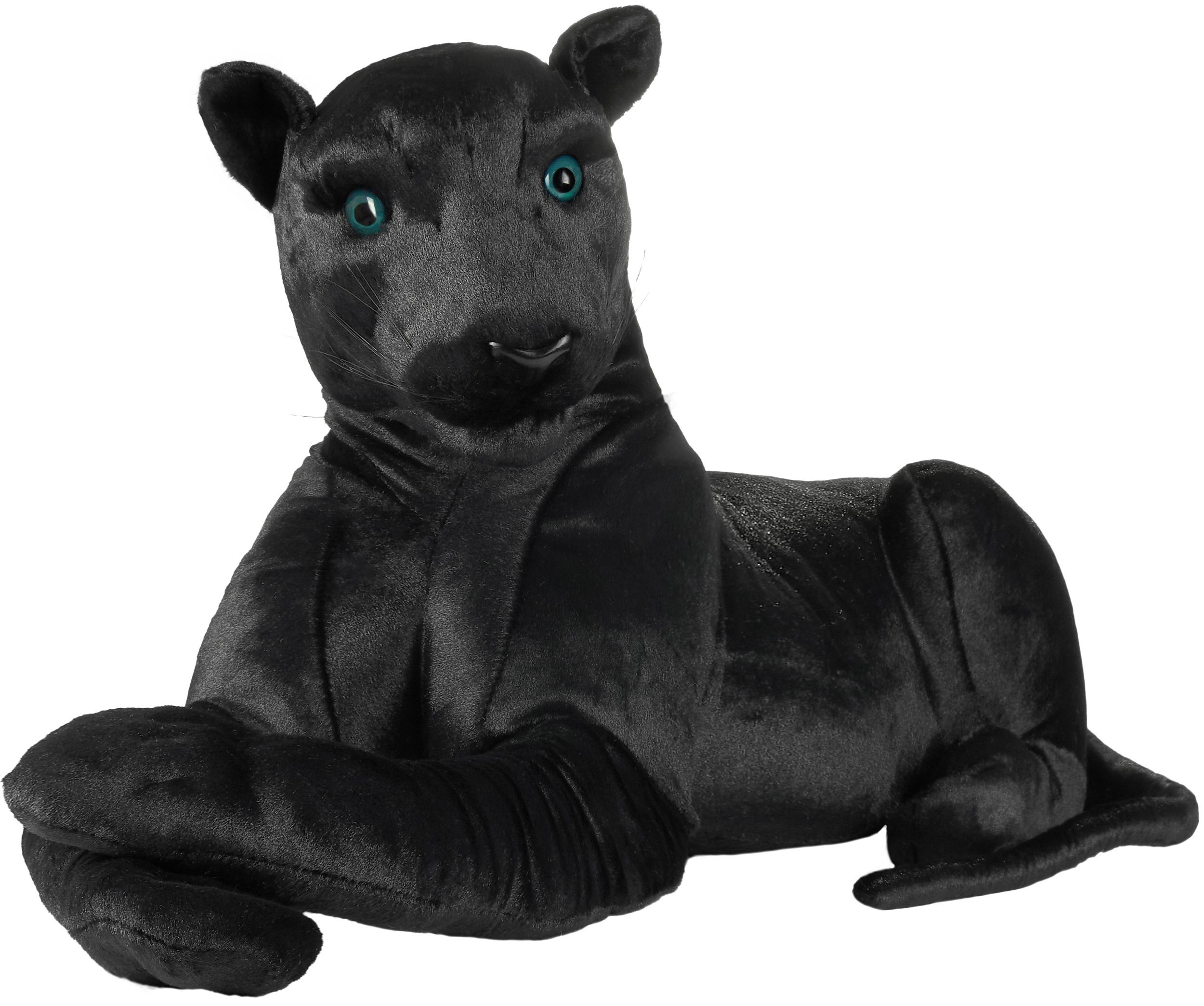 BRUBAKER Kuscheltier Panther 110 cm liegend (1-St., Raubkatze Schwarz), Stofftier Plüschtier