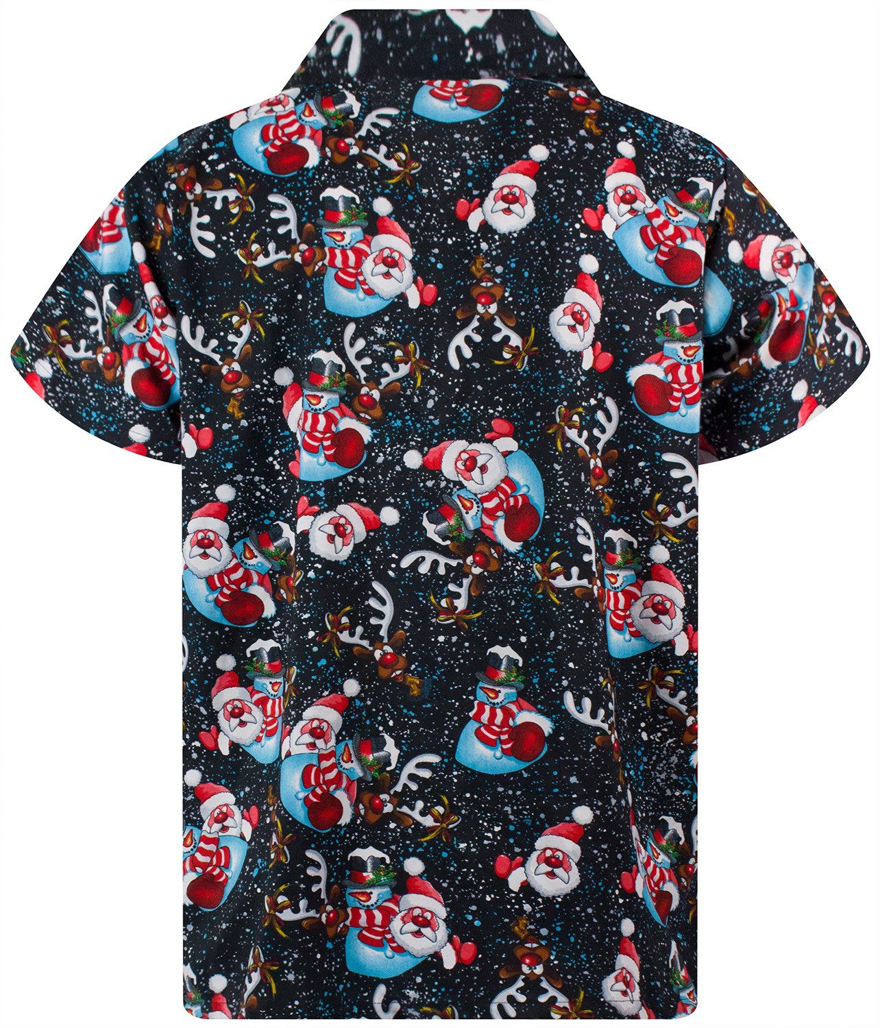 King Kameha Hawaiihemd Christmas Snowflakes Funky Hawaii-Hemd Kurzarm Front günstig online kaufen