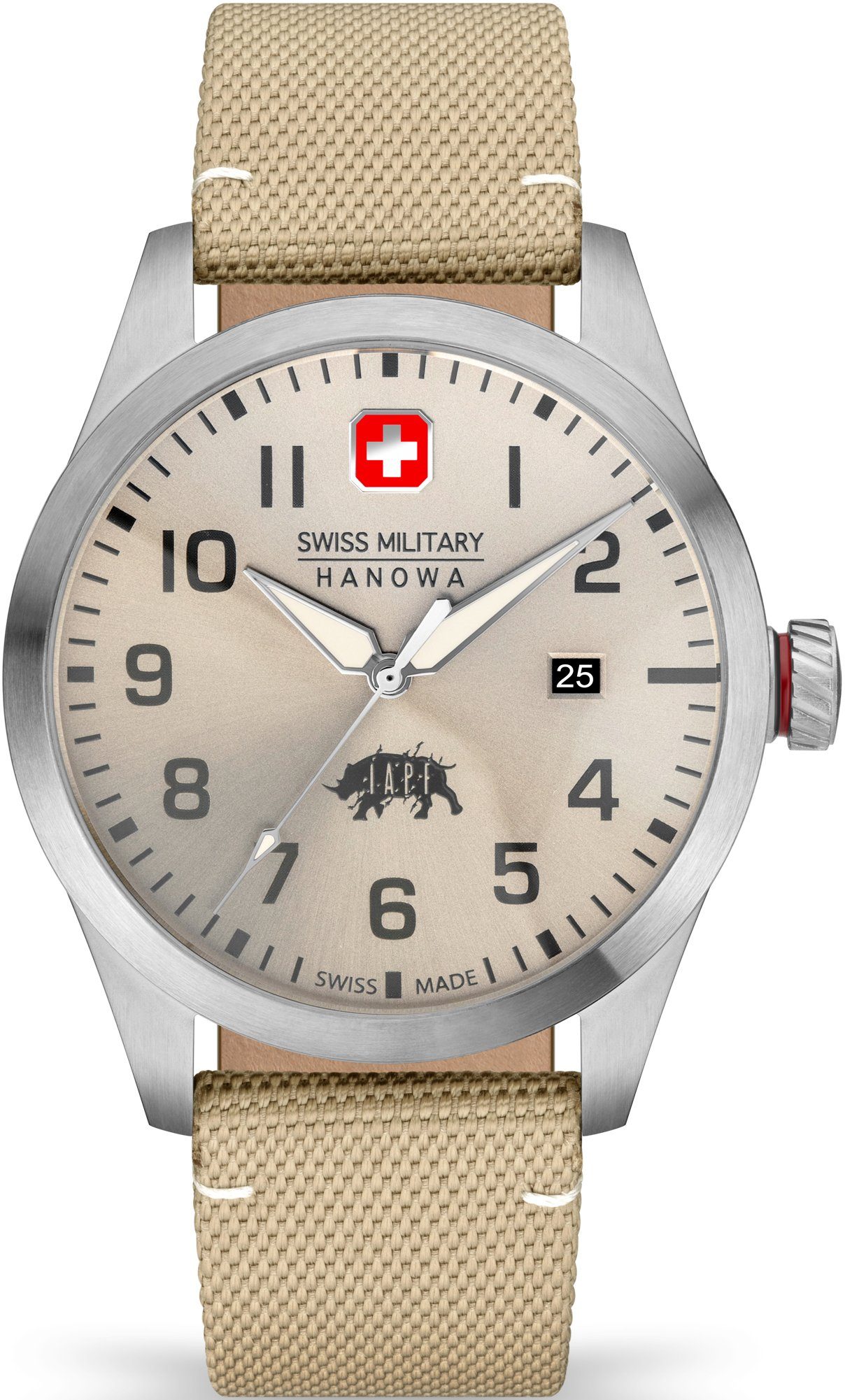 Swiss Military Hanowa Schweizer Uhr BUSHMASTER, SMWGN2102301, Gehäuse aus  Edelstahl, Gehäuse-Ø ca. 43 mm