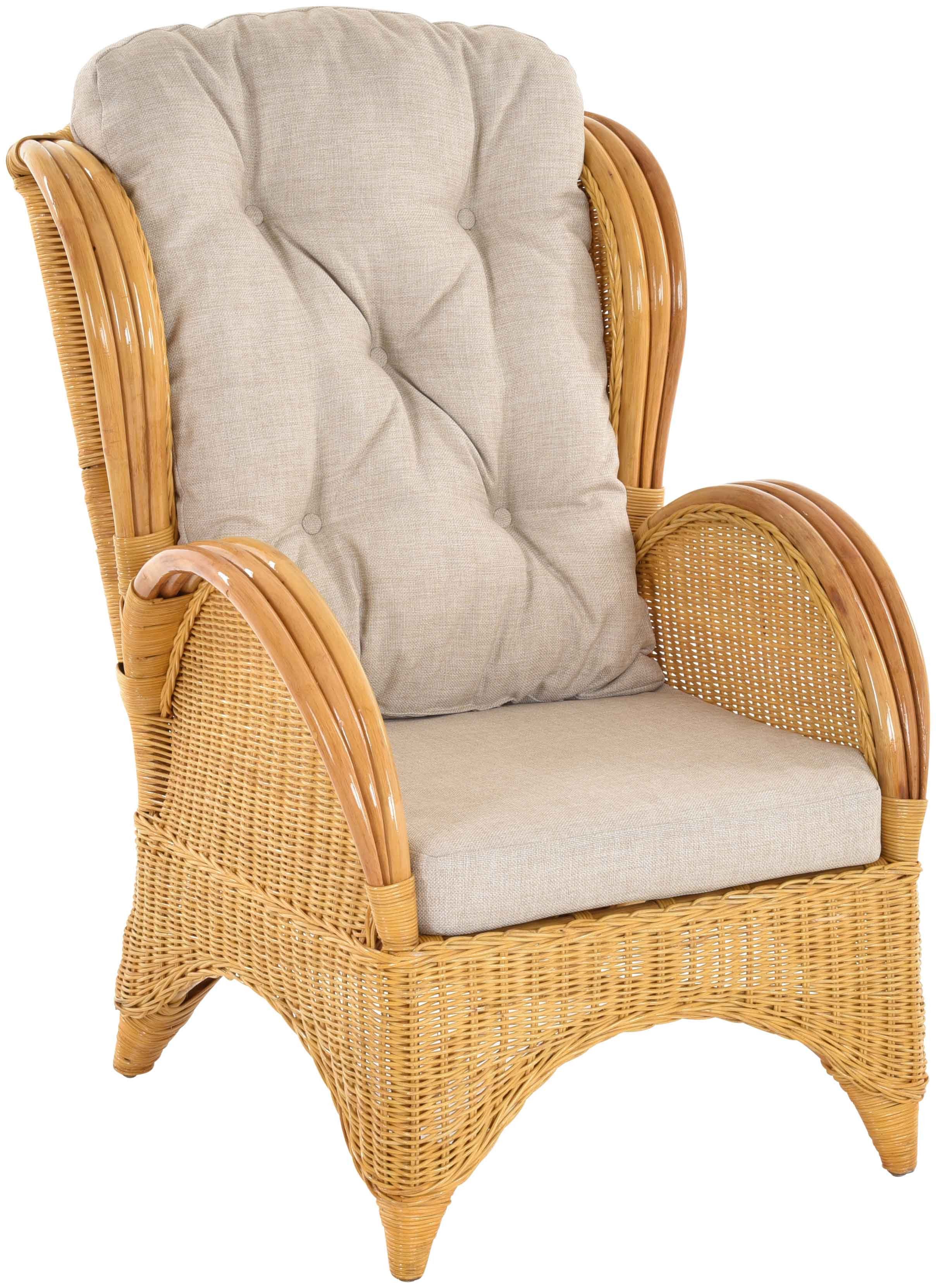 Krines Home Relaxsessel Ohrensessel Hochlehnsessel Rattan/Fernsehsessel günstig online kaufen