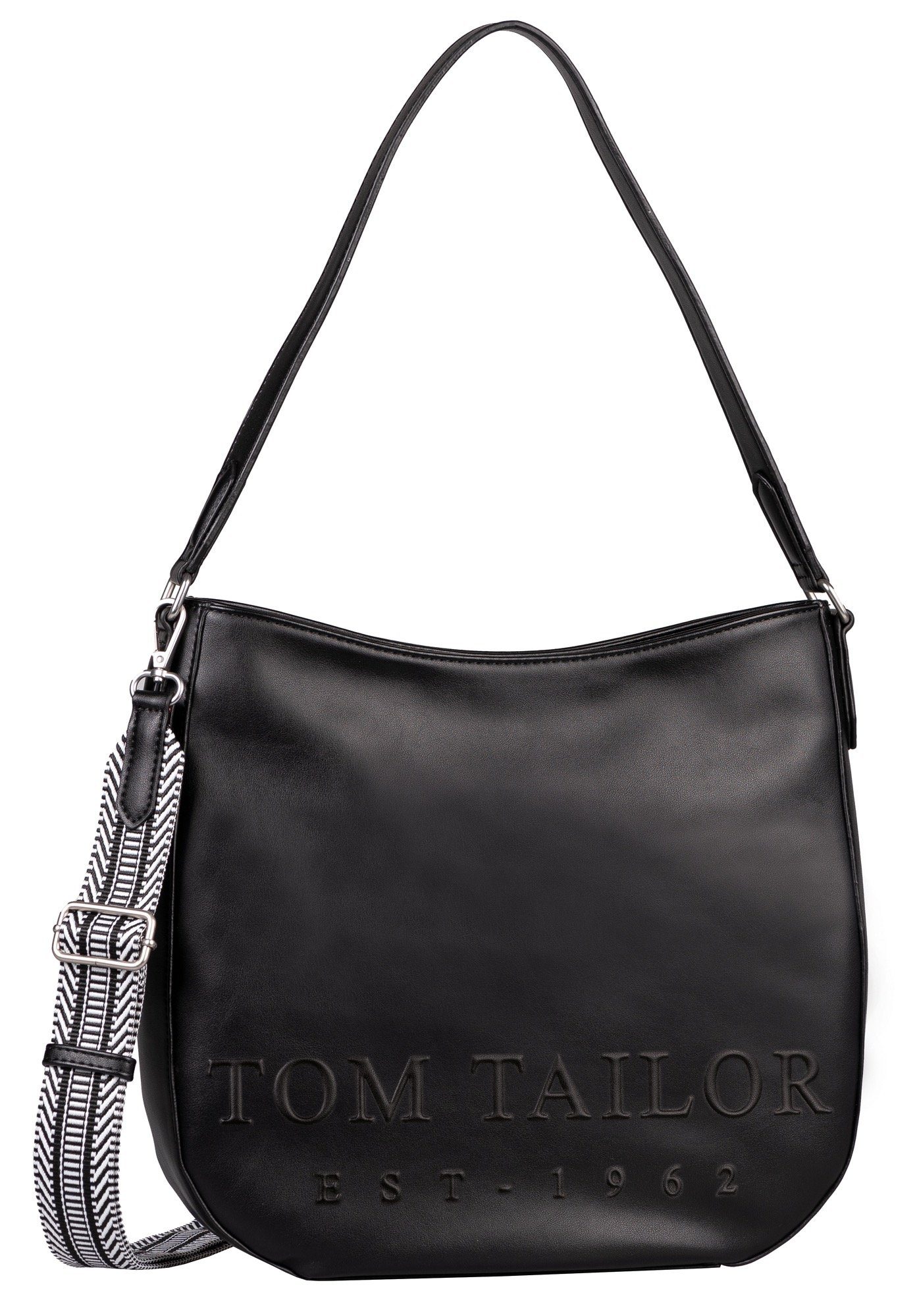 TOM TAILOR Hobo Teresa Hobo bag, mit modischem Textilumhängeriemen schwarz