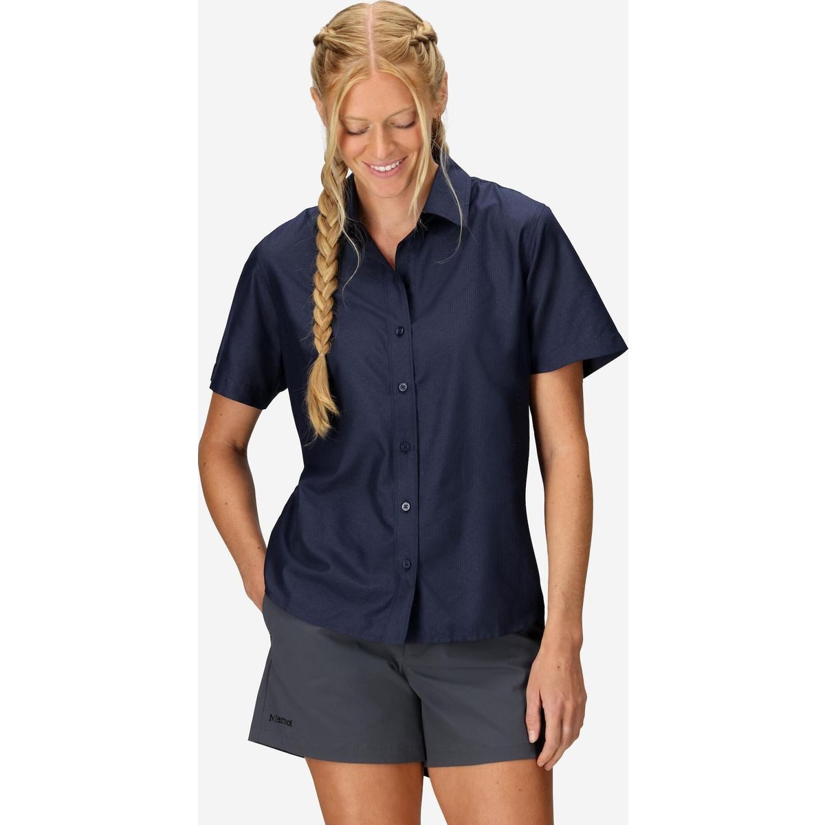 Marmot Outdoorbluse Wm's Airexchange Short Sleeve Shirt Luftiges Damenhemd mit innovativer Belüftung, ideal für Klettern und