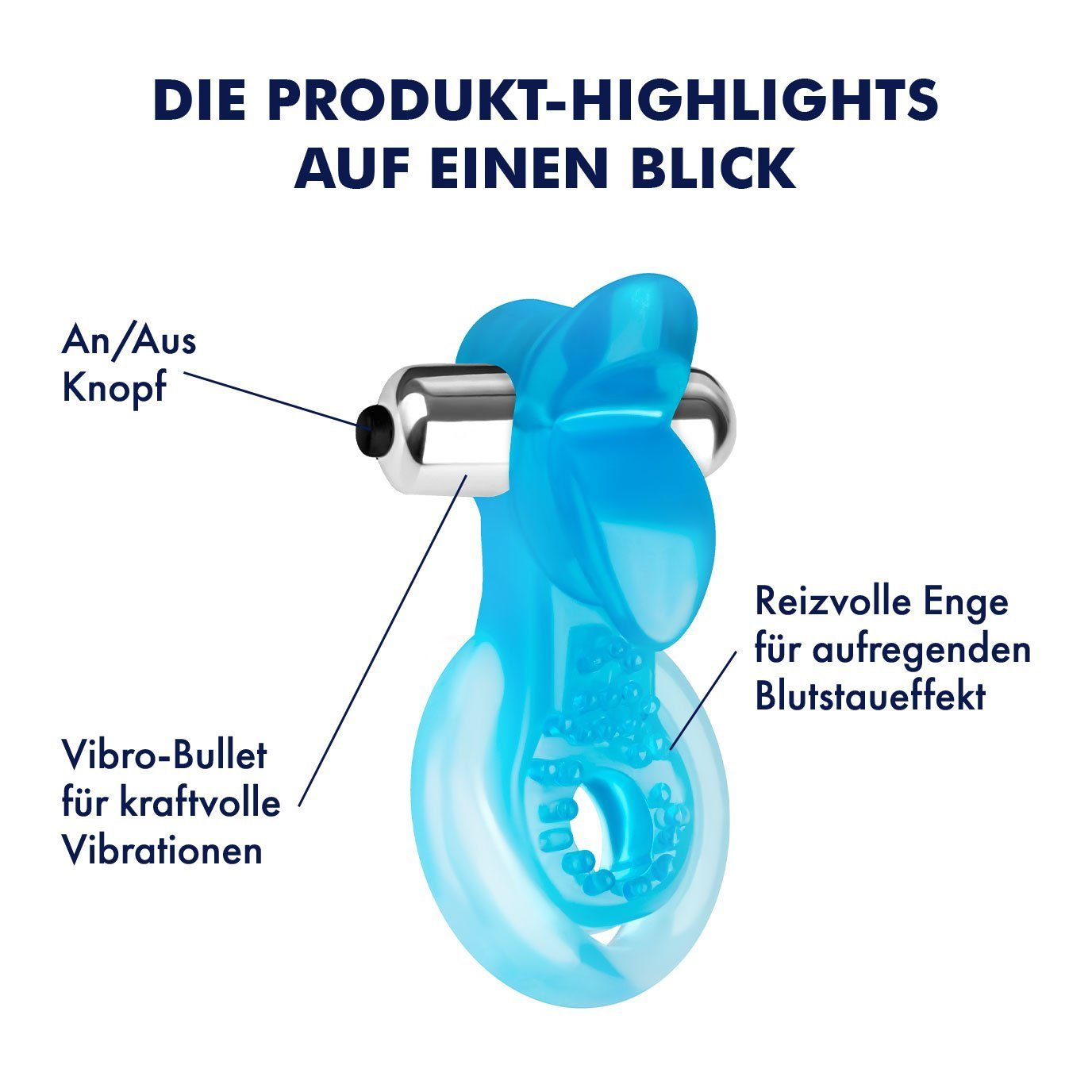 1,5-4cm, EIS Weicher inkl. EIS inkl. Penisring Vibro-Bullet, Penisring Batterien