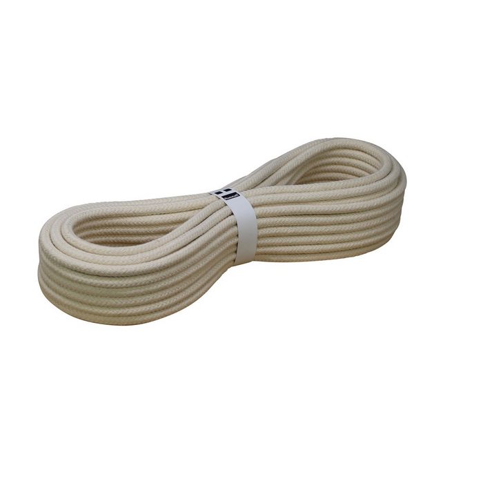 Hummelt® Baumwollseil Seil (Baumwollkordel 8mm mit Kern) in versch. Längen (5m 10m 15m 20) Farbe beige (Natur)