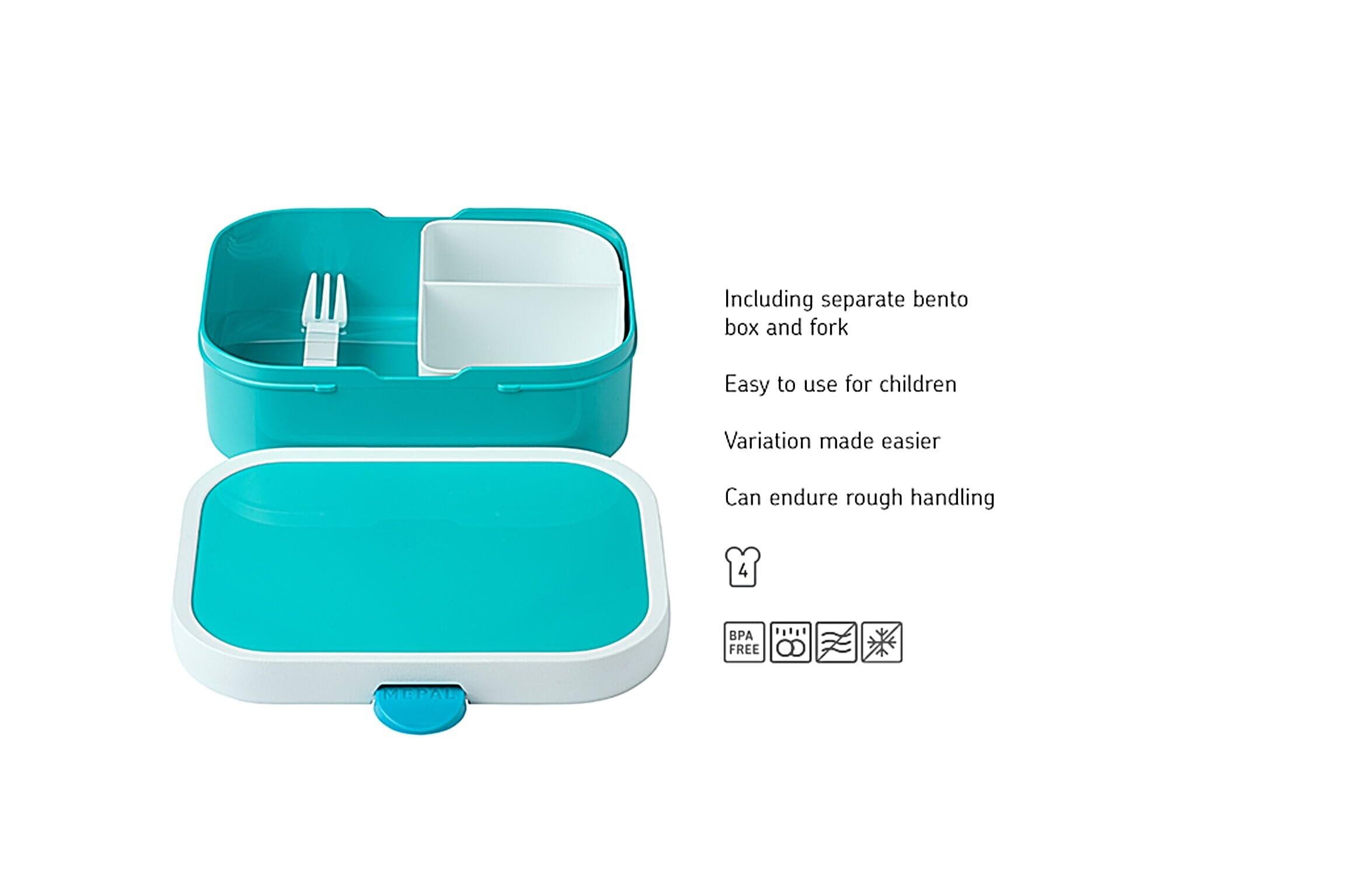 Mepal Lunchbox Brotdose Campus für Kinder mit Dino-Motiv, 750 ml Fassungsvermögen, Spülmaschinenfest, BPA-frei, robustes Material