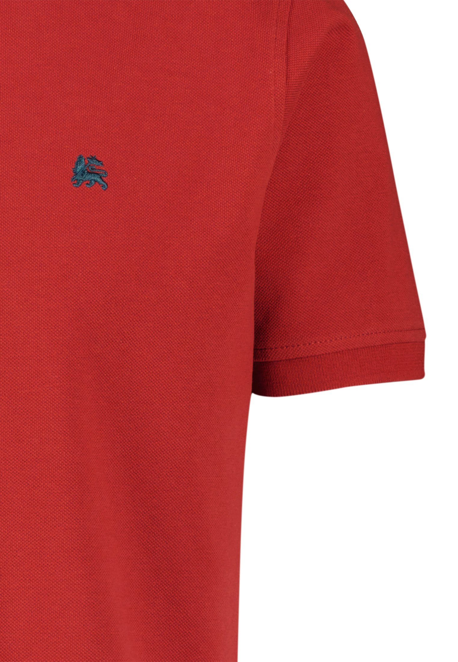 LERROS hochwertiger LERROS Poloshirt RED BCI Piqué-Baumwollqualität, in Poloshirt RUSTY