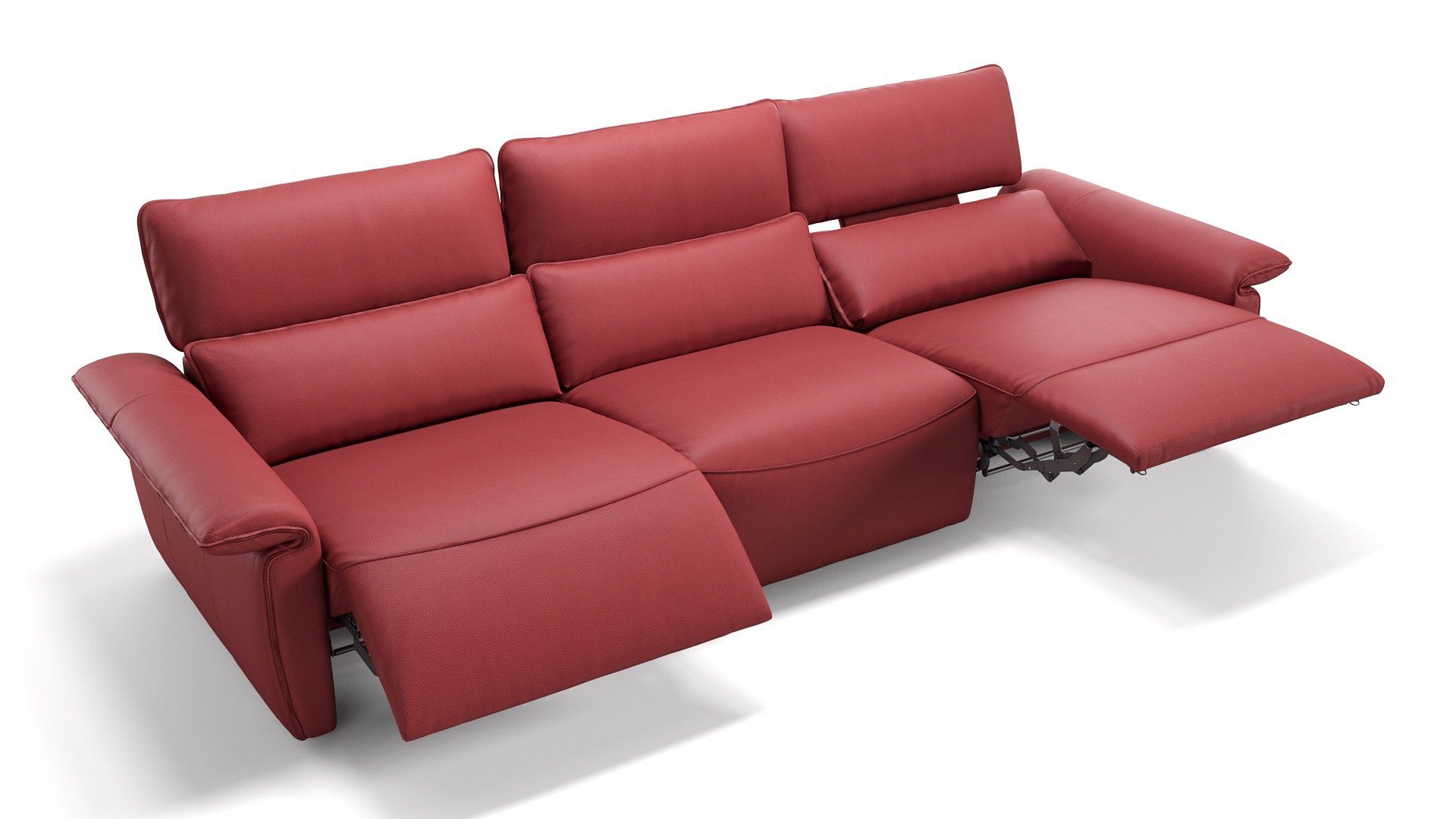 Sofanella 3-Sitzer Leder MERIDA, Relaxcouch, Designersofa, Designer Sofa, 3er Couch, Sofagarnitur