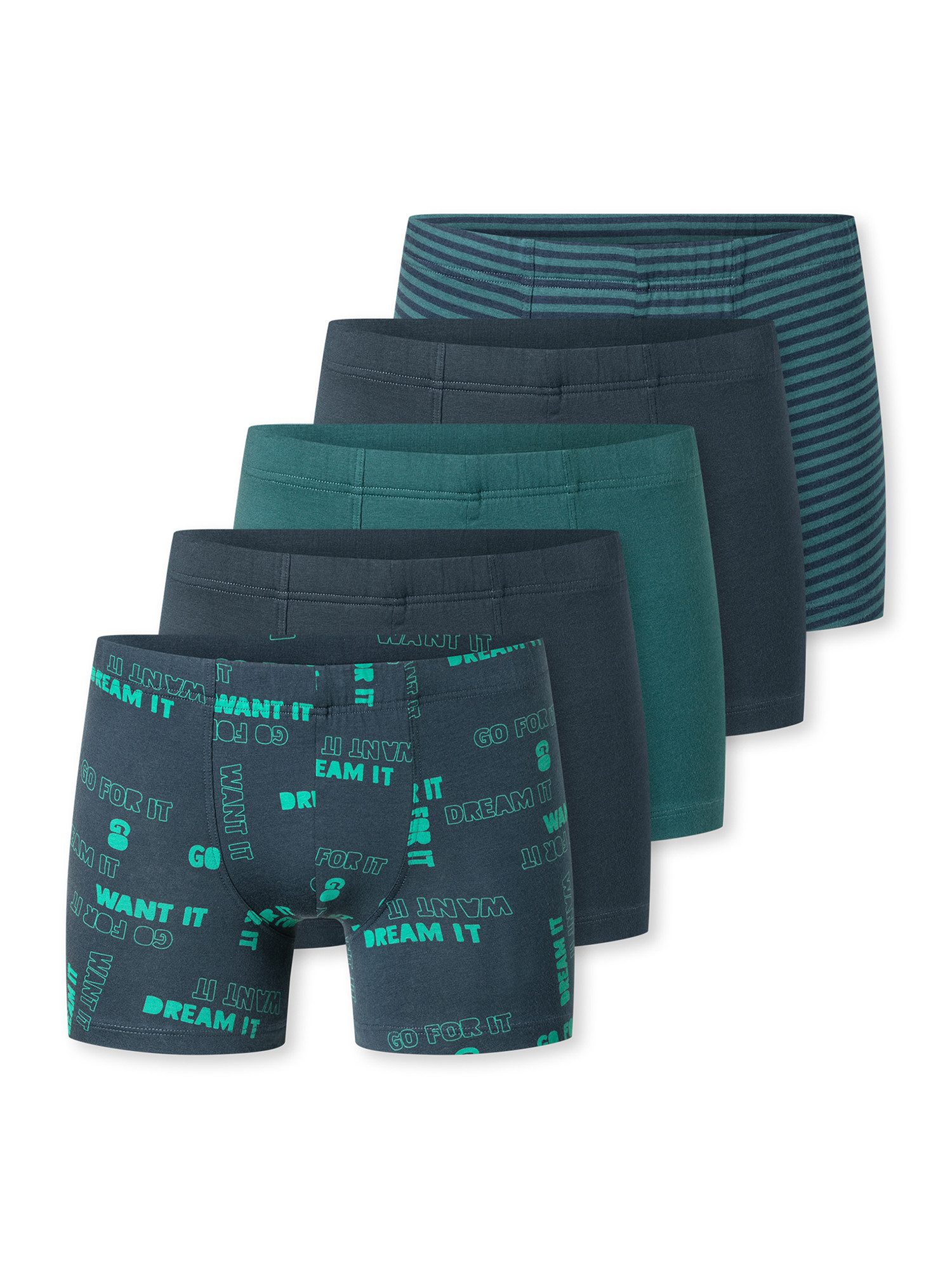 Schiesser Trunk 955 Multi (5-St) Unterhose, Unterwäsche, Boxer Trunk
