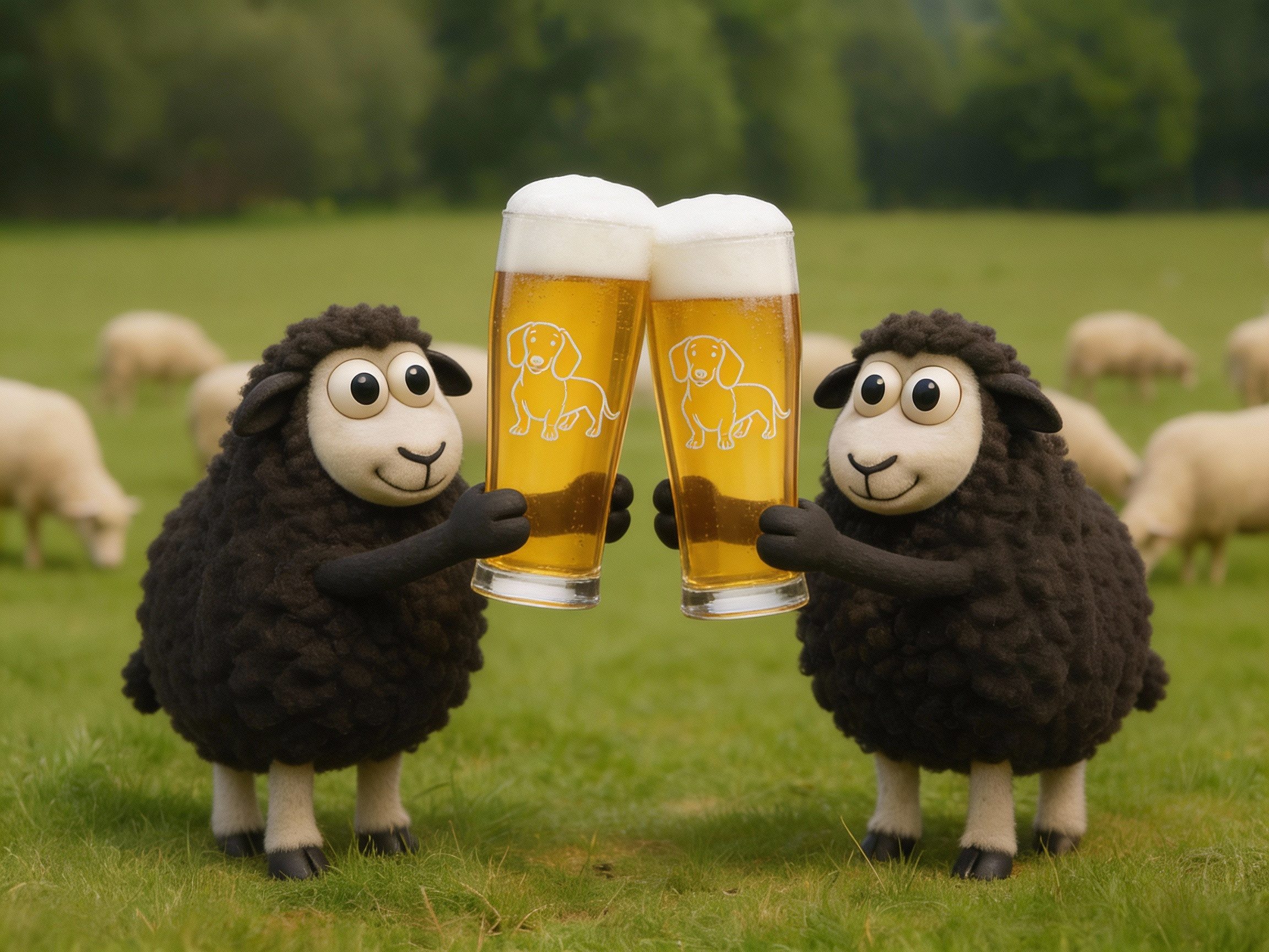 Valhalla Bierglas Valhalla Bierglas Gravur Dackel 500ml spülmaschinenfest, 1-tlg., Glas, Atemberaubende Darstellung