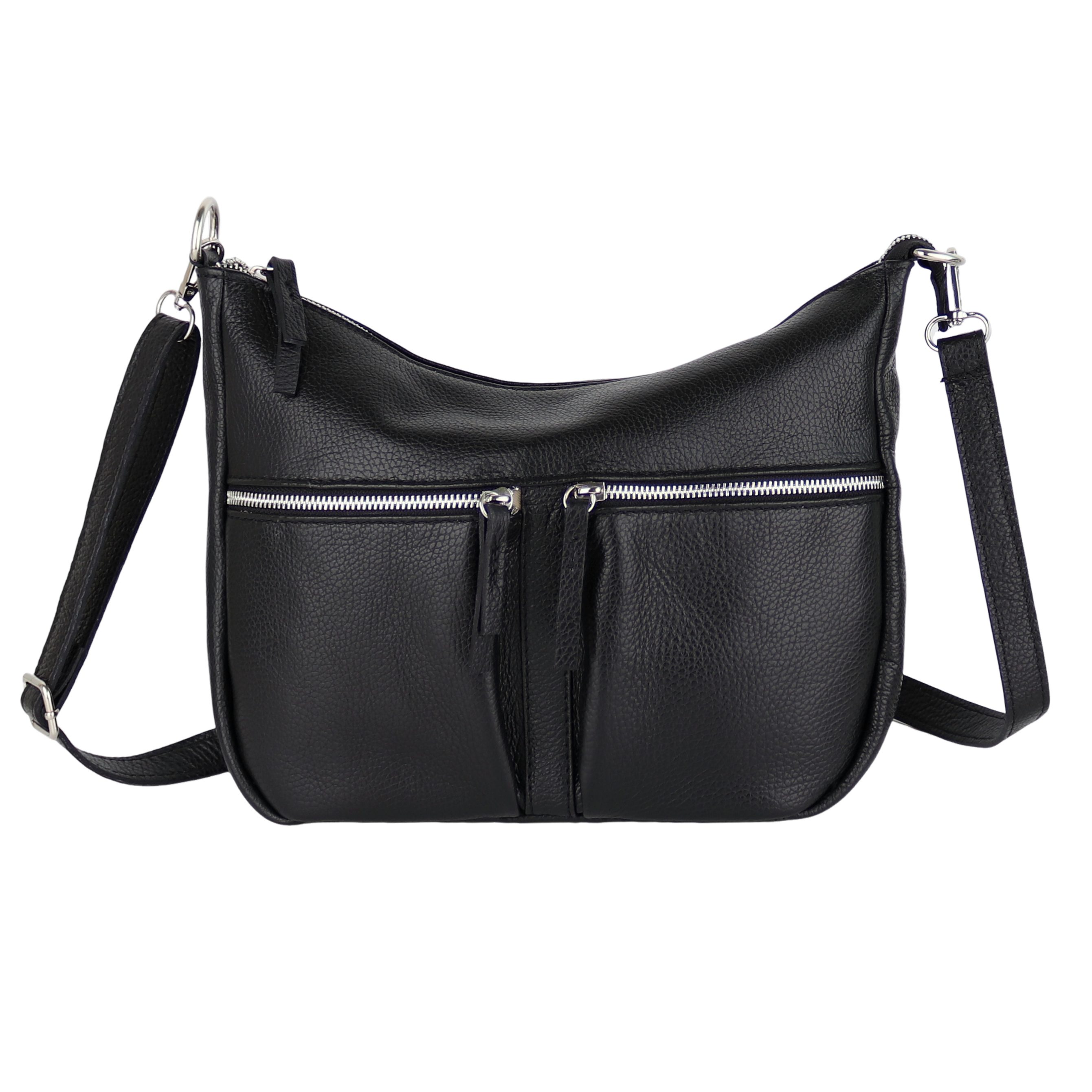 Umhängetasche Damen, Crossbody Bag, Echtleder Made in Italy
