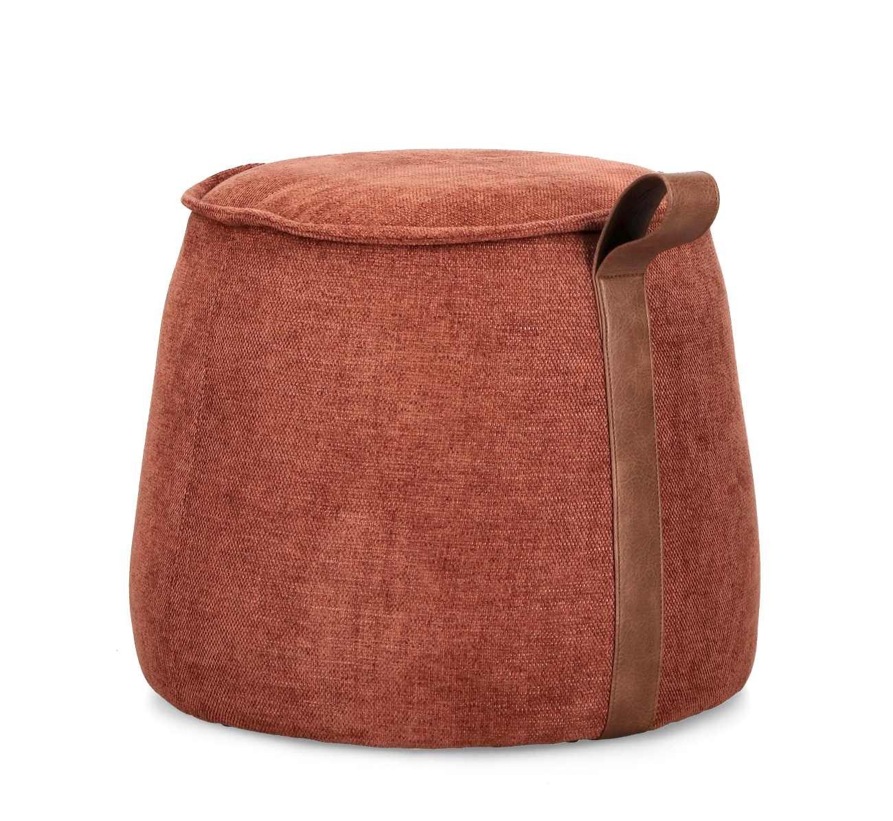 Bizzotto Pouf Anila aus Chenille-Stoff, Ginger