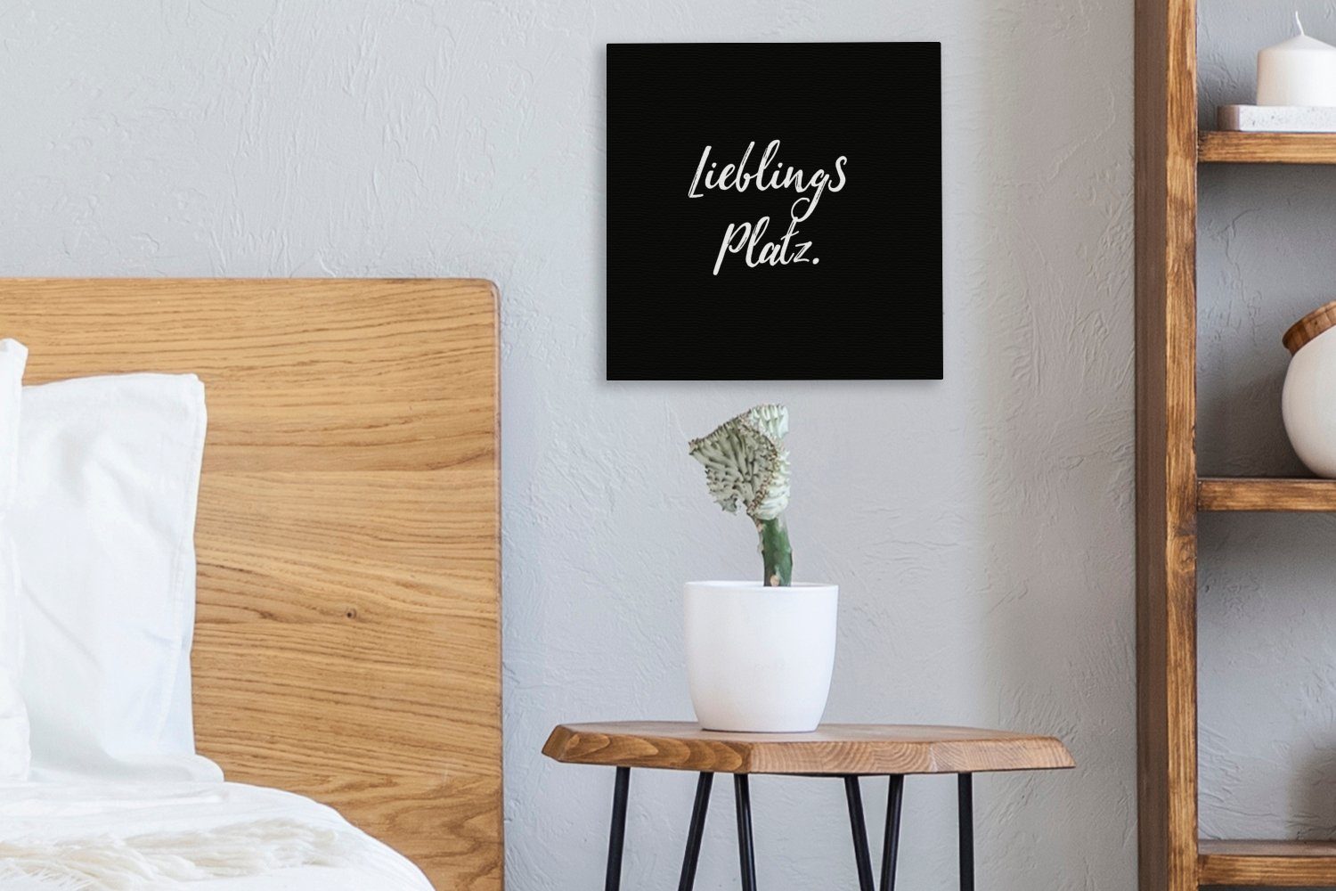 OneMillionCanvasses® Leinwandbild Lieblingsplatz - Zitate - Sprichwörter - Essen, Fotodruck (1 St), Leinwand Bilder Klein, Wand Dekoration Aesthetic 30x20 cm – Bild 4 von 5