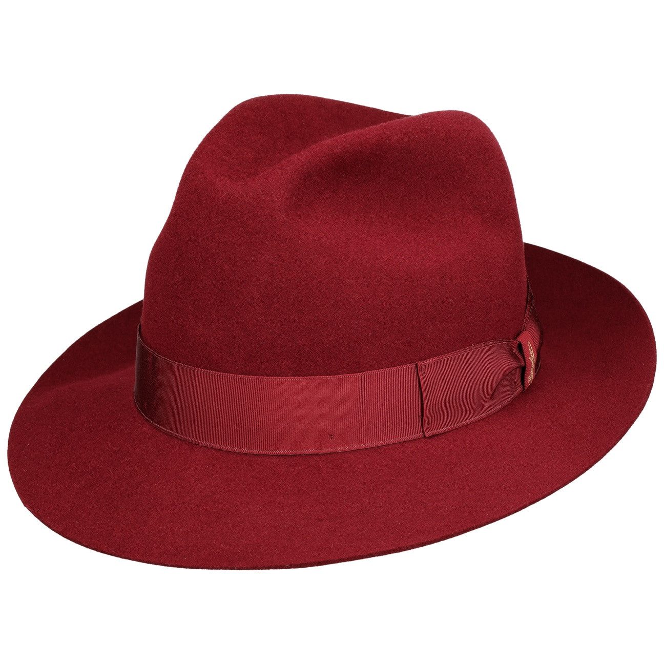 Borsalino Filzhut (1-St) Fedora mit Ripsband, Made in Italy