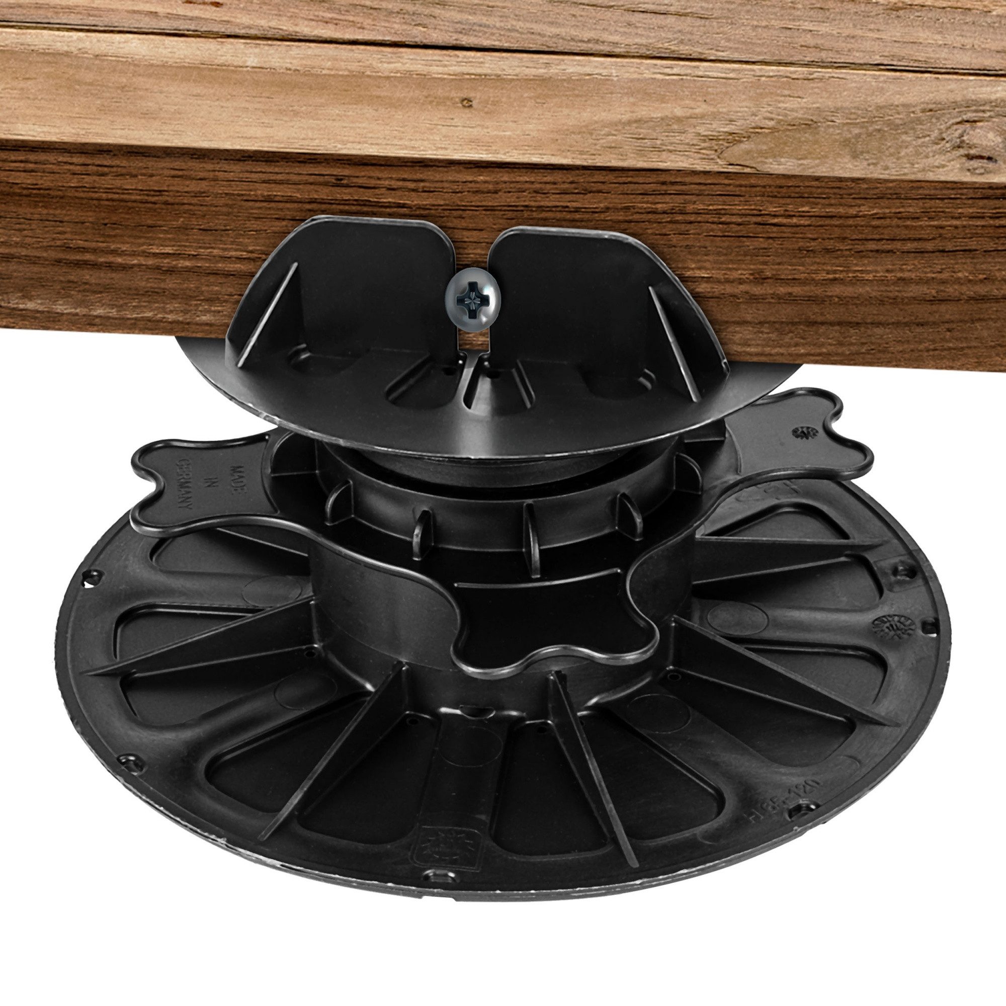 Gartenwelt Riegelsberger Stellfuß PREMIUM Terrassenlager Holz WPC ALU Stelzlager Balkenlager verstellbar