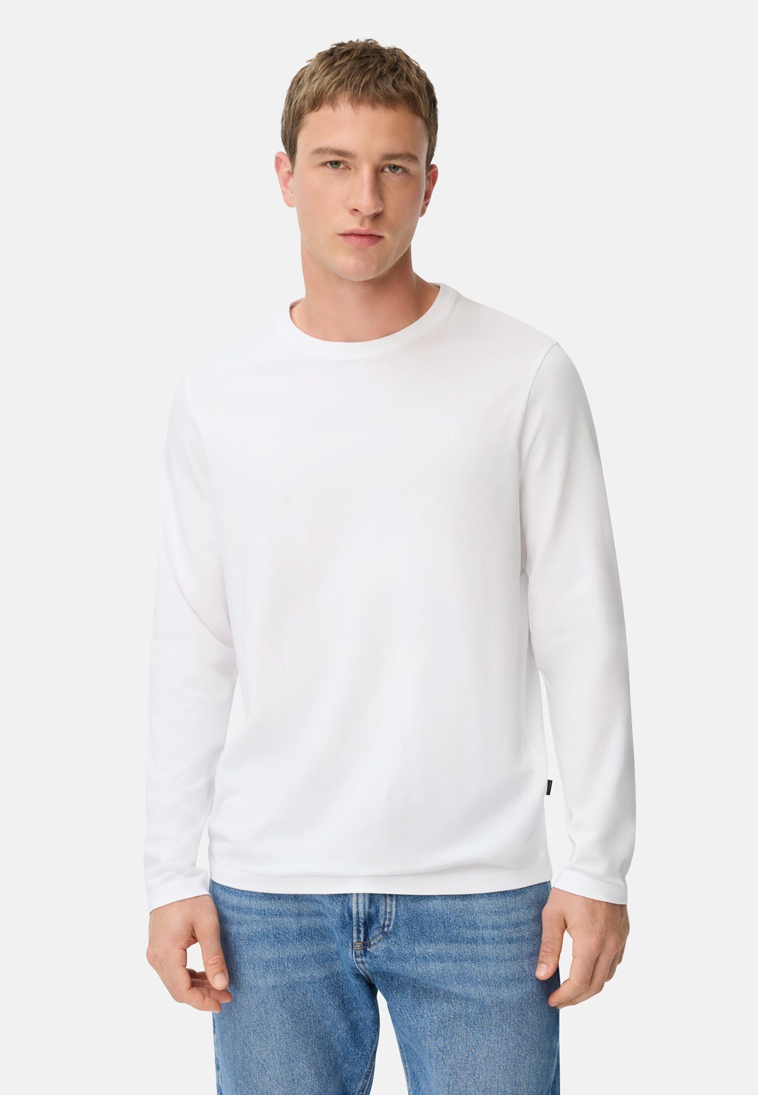 camel active Langarmshirt aus einem Baumwollmix Langarm Rundhals günstig online kaufen