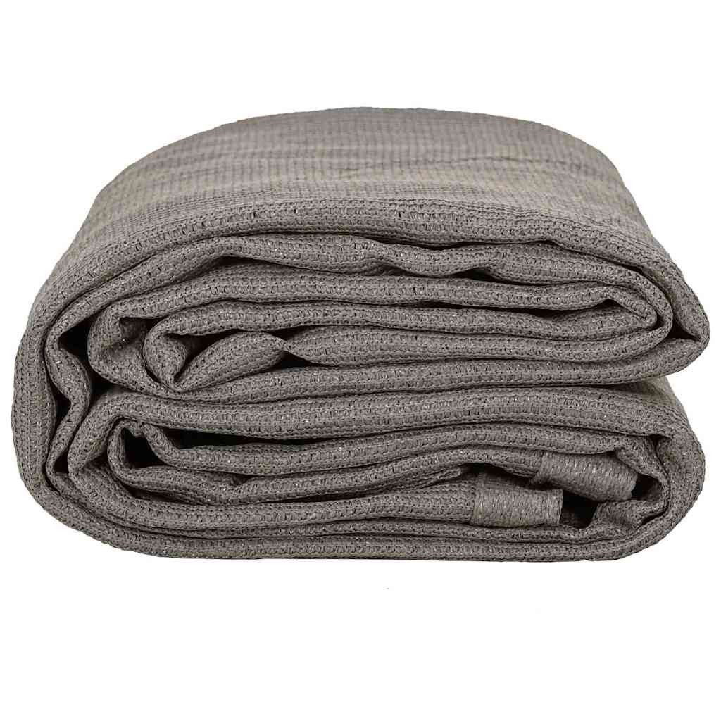 vidaXL Zeltteppiche 400 x 400 cm Zeltteppich Vorzelt Hellgrau Polyester Faltbar Campingtep, Höhe: 0 mm