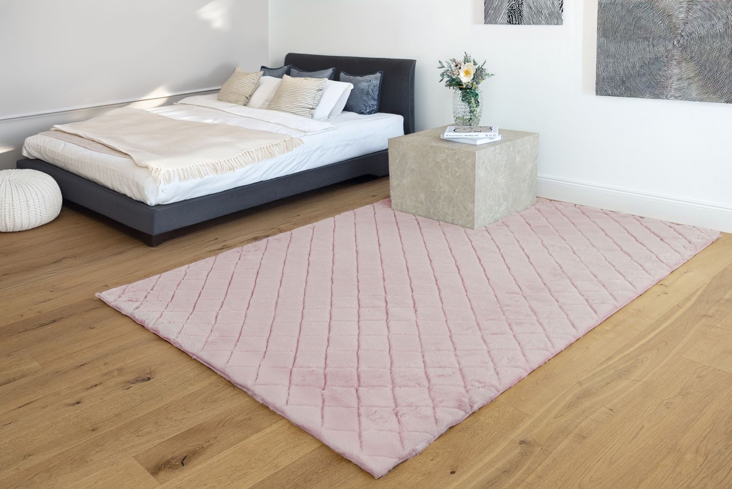 Teppich Boss Hochflor-Teppich Hochflor Teppich Inga 125 - Rosa, rechteckig, Höhe: 30 mm