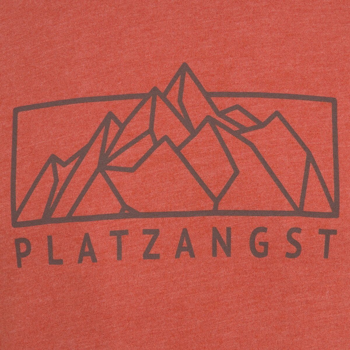 Platzangst T-Shirt T-Shirts Platzangst Logo Mountain - Orange T-Shirt S- (1-tlg)