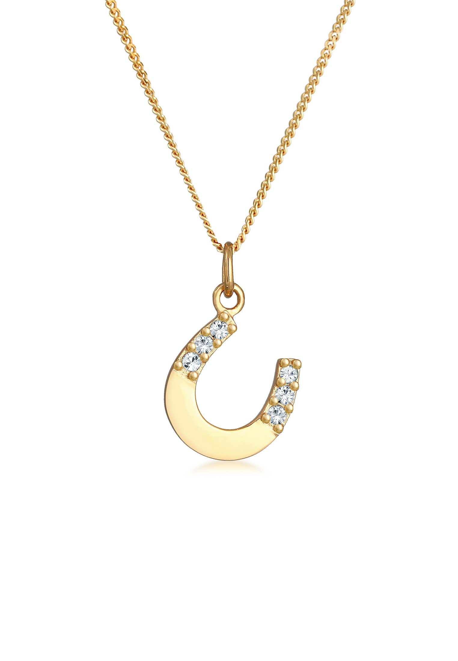 Elli Kette mit Anhänger Hufeisen Kristalle günstig online kaufen