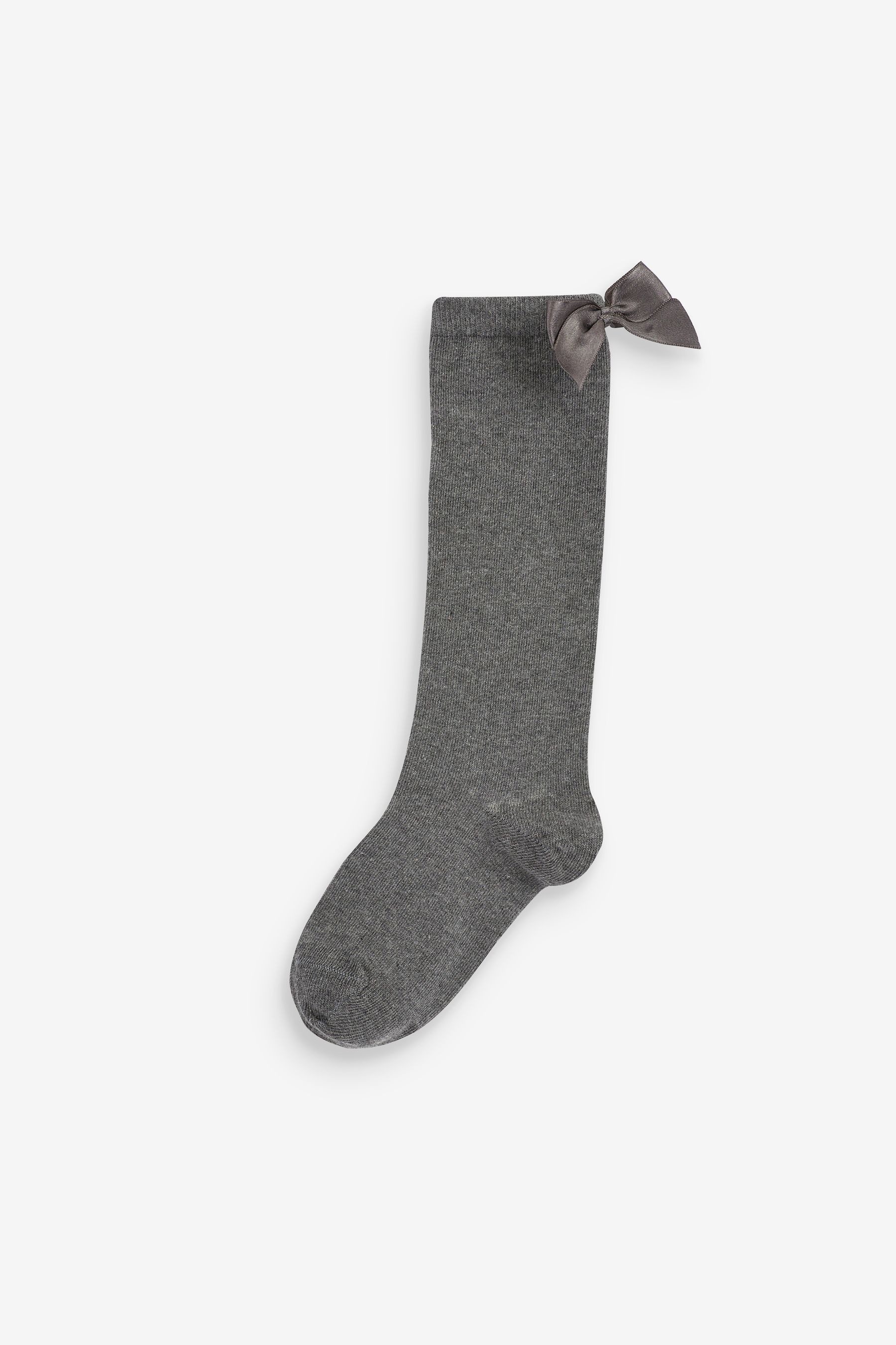 Next Kniestrümpfe Kniestrümpfe mit Schleife und Baumwollel, 2er-Pack (2-Paar)