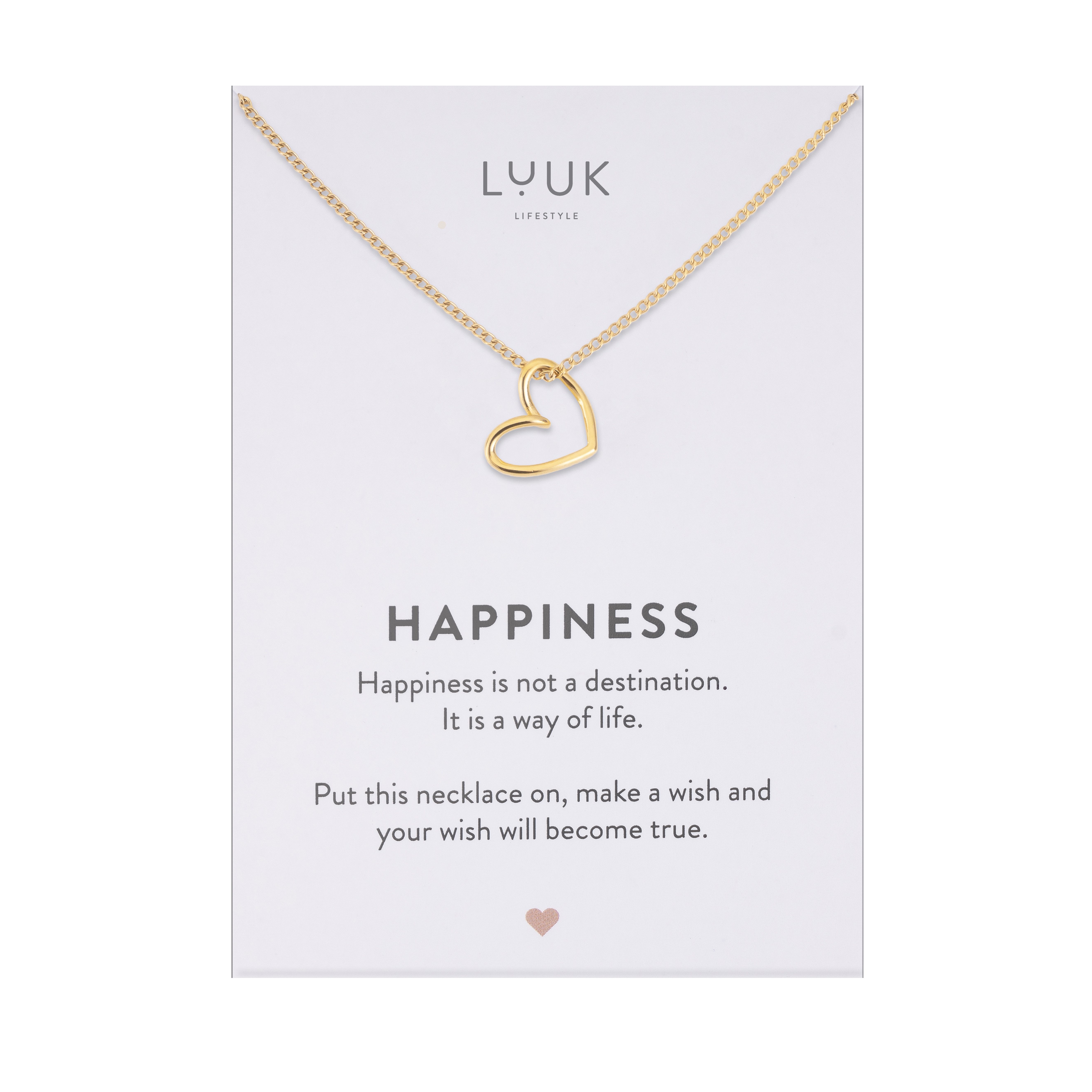 LUUK LIFESTYLE Kette mit Anhänger Herz, wasserfeste Edelstahl Halskette günstig online kaufen