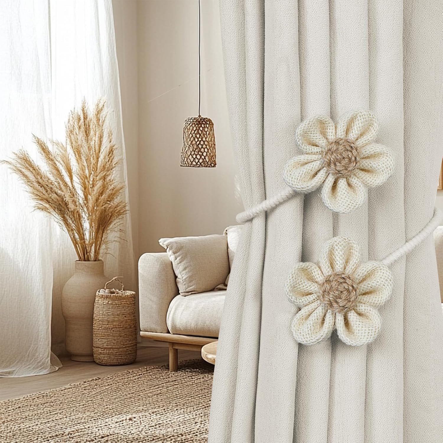 Agger Raffhalter 2 Stück Magnetische Vorhang Raffhalter passt zu, (passt zu Vorhängen/Gardinen/Duschvorhänge), Geeignet für Wohn-/Schlafzimmer, Bad und Esszimmer