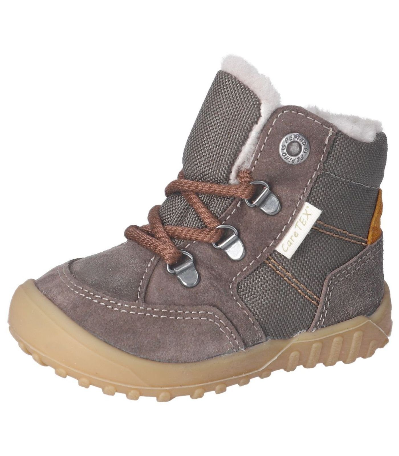 Schnürstiefelette Stiefelette Pepino Leder/Textil Schoko