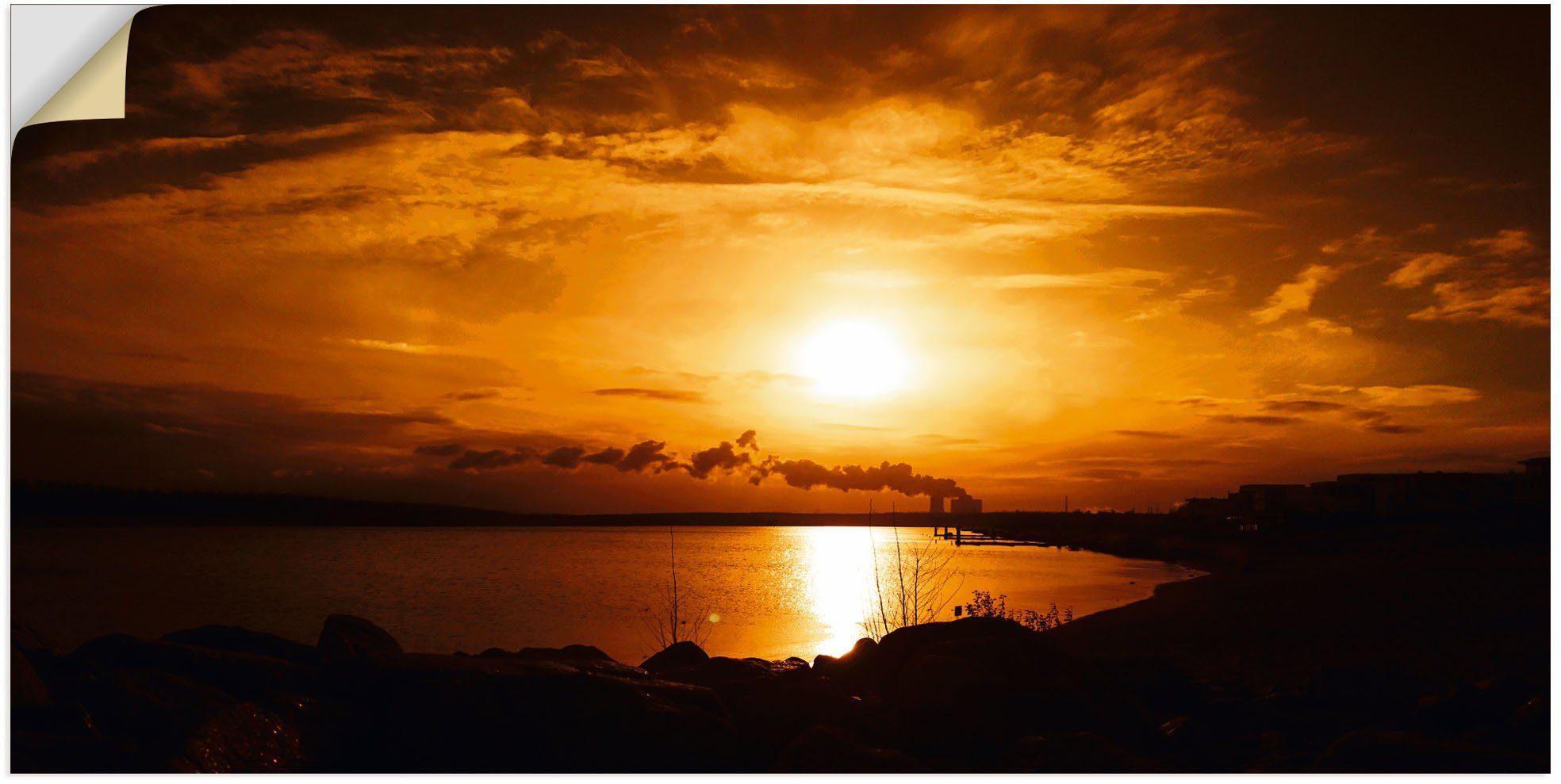 Artland Wandbild Sonnenuntergang am Kap Zwenkau, Bilder vom Sonnenuntergang & -aufgang (1 St), als Alubild, Leinwandbild, Wandaufkleber oder Poster in versch. Größen