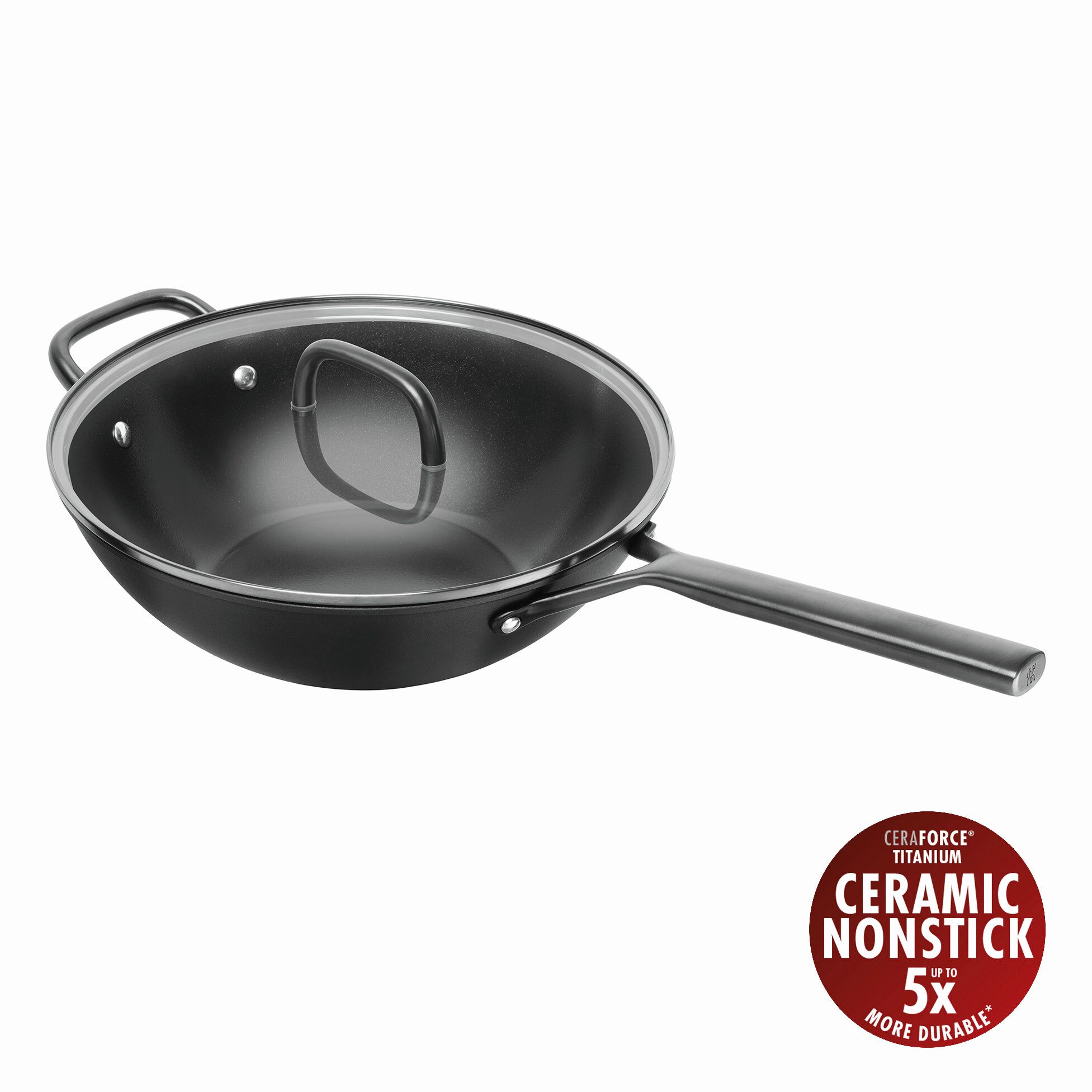 Zwilling Wok Milano, Aluminium (1-tlg), Keramik-Antihaftbeschichtung, Induktion, Made in Italy