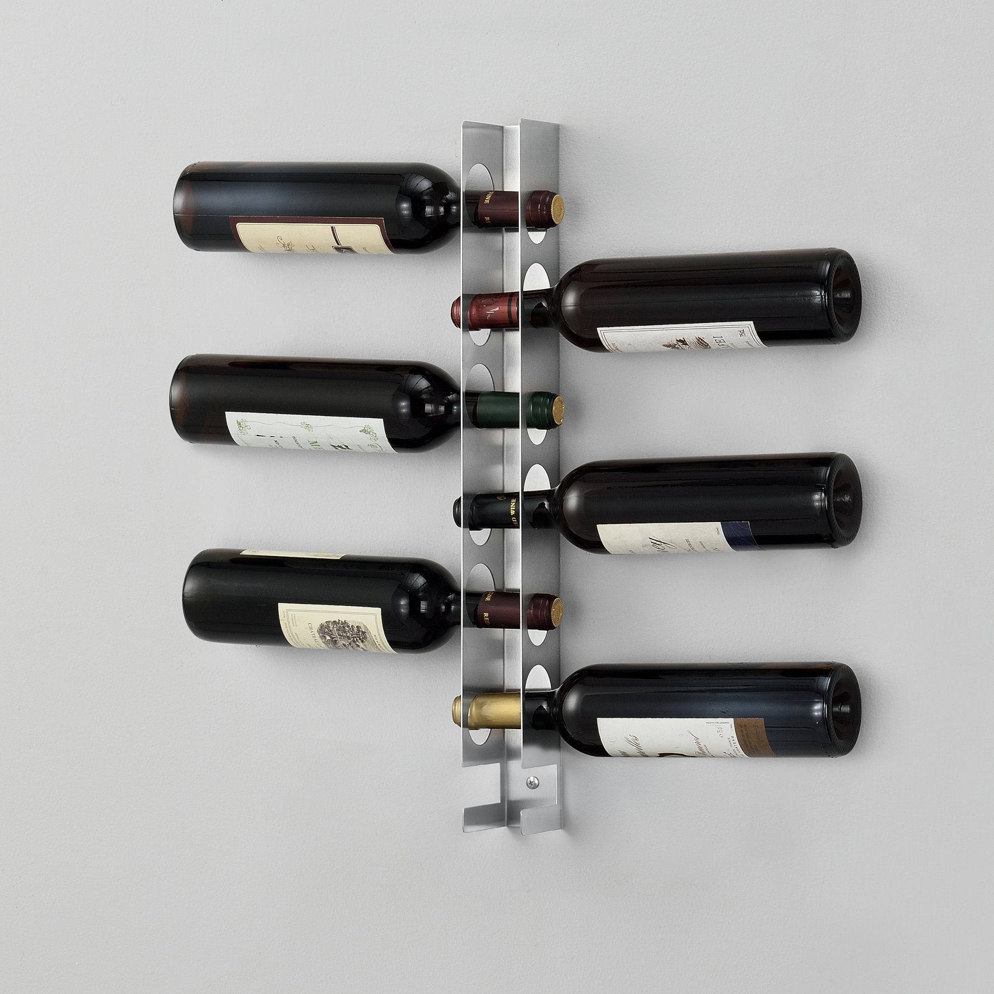 Wein Regal Stand Wand Hänge Aufbewahrung Flaschen Halter schwarz Rost Design 