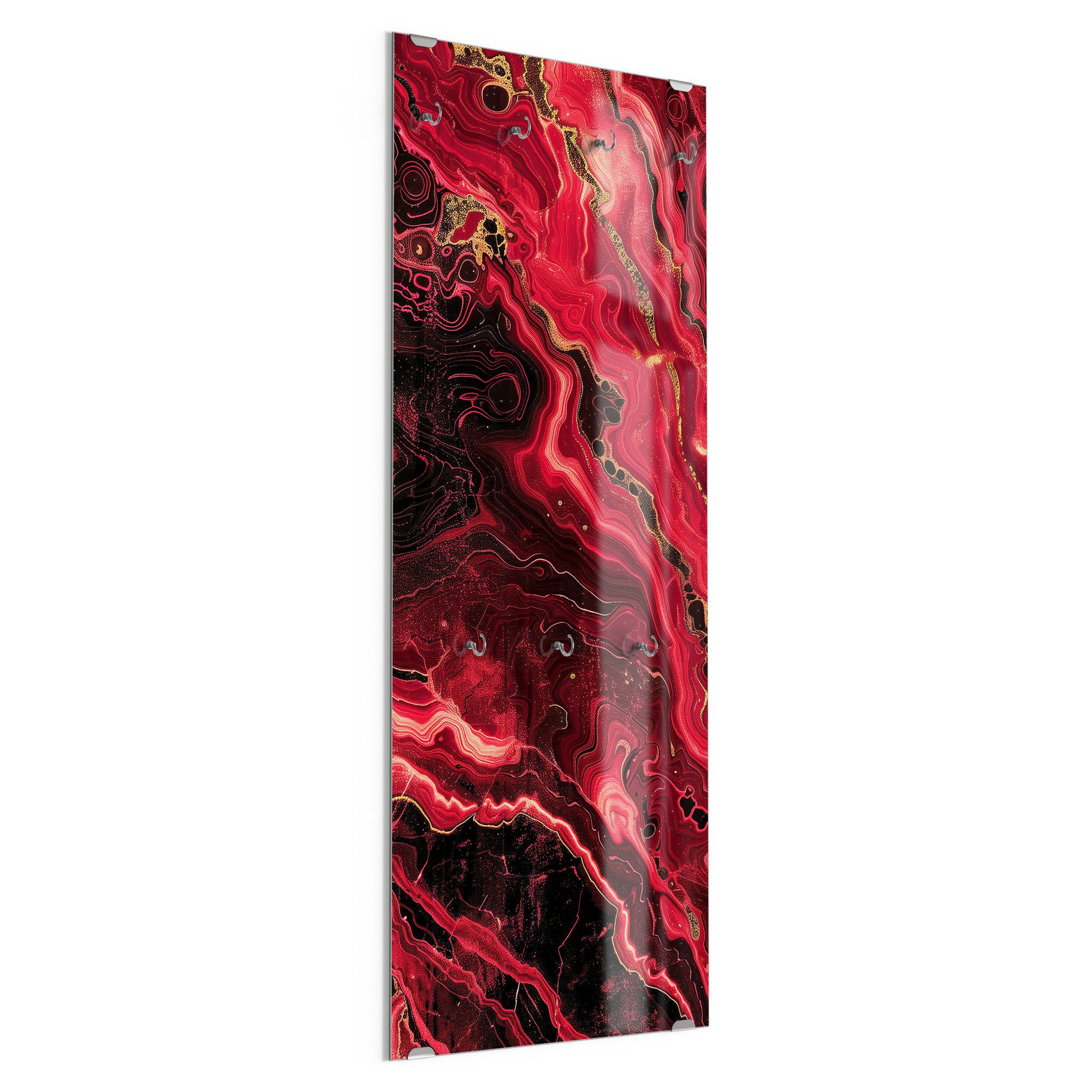 DEQORI Kleiderhaken 'Magische Lava', Glas Garderobe hängend Flur Jackenhalter modern Wandgarderobe Haken