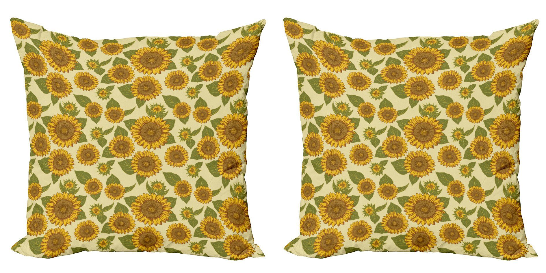 Kissenbezüge Modern Accent Doppelseitiger Digitaldruck, Abakuhaus (2 Stück), Jahrgang Funky Stil Sunflower