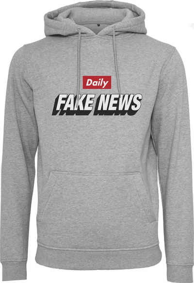 Mister Tee Kapuzensweatshirt FAKE NEWS Hoodie Softfinish innen, Kängurutasche