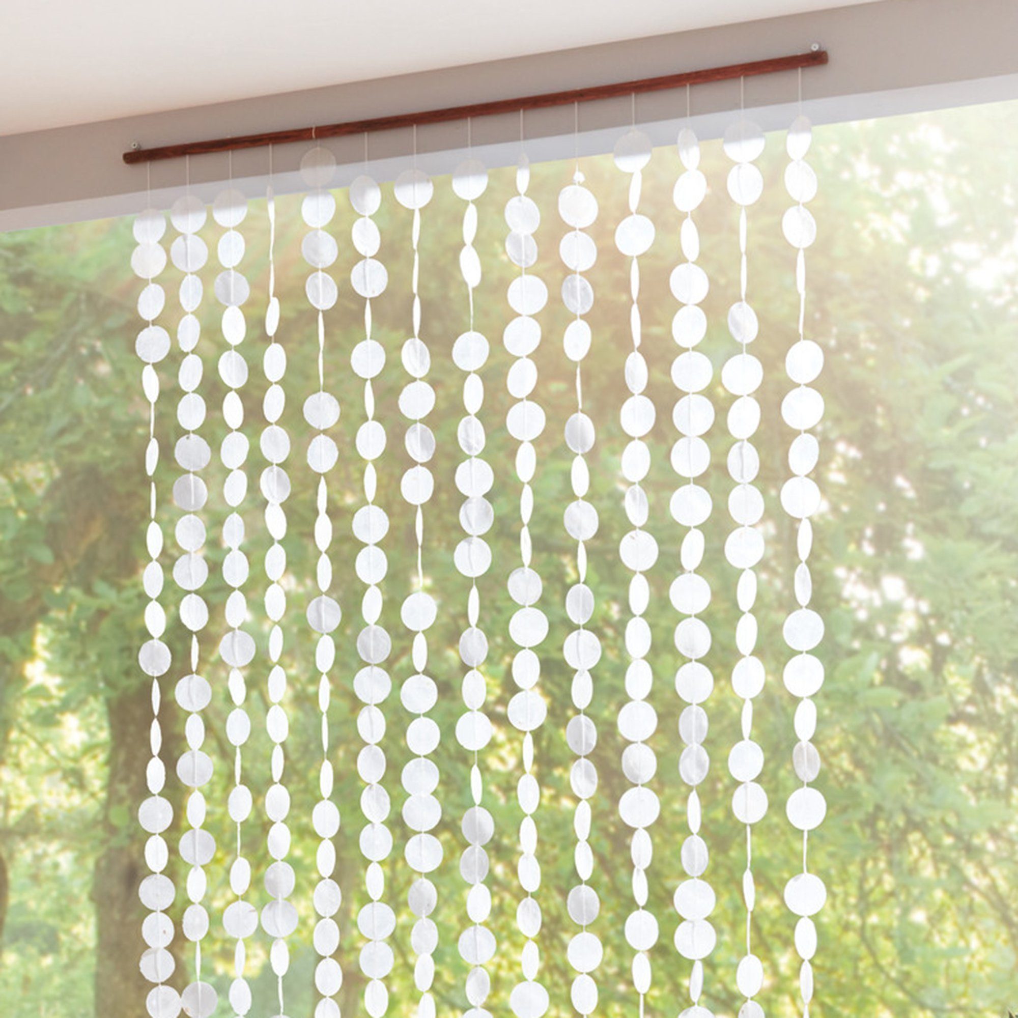 Vorhang, Raumteiler, Fadenvorhang, Muschelvorhang, Insektenschutz Perlenvorhang aus \