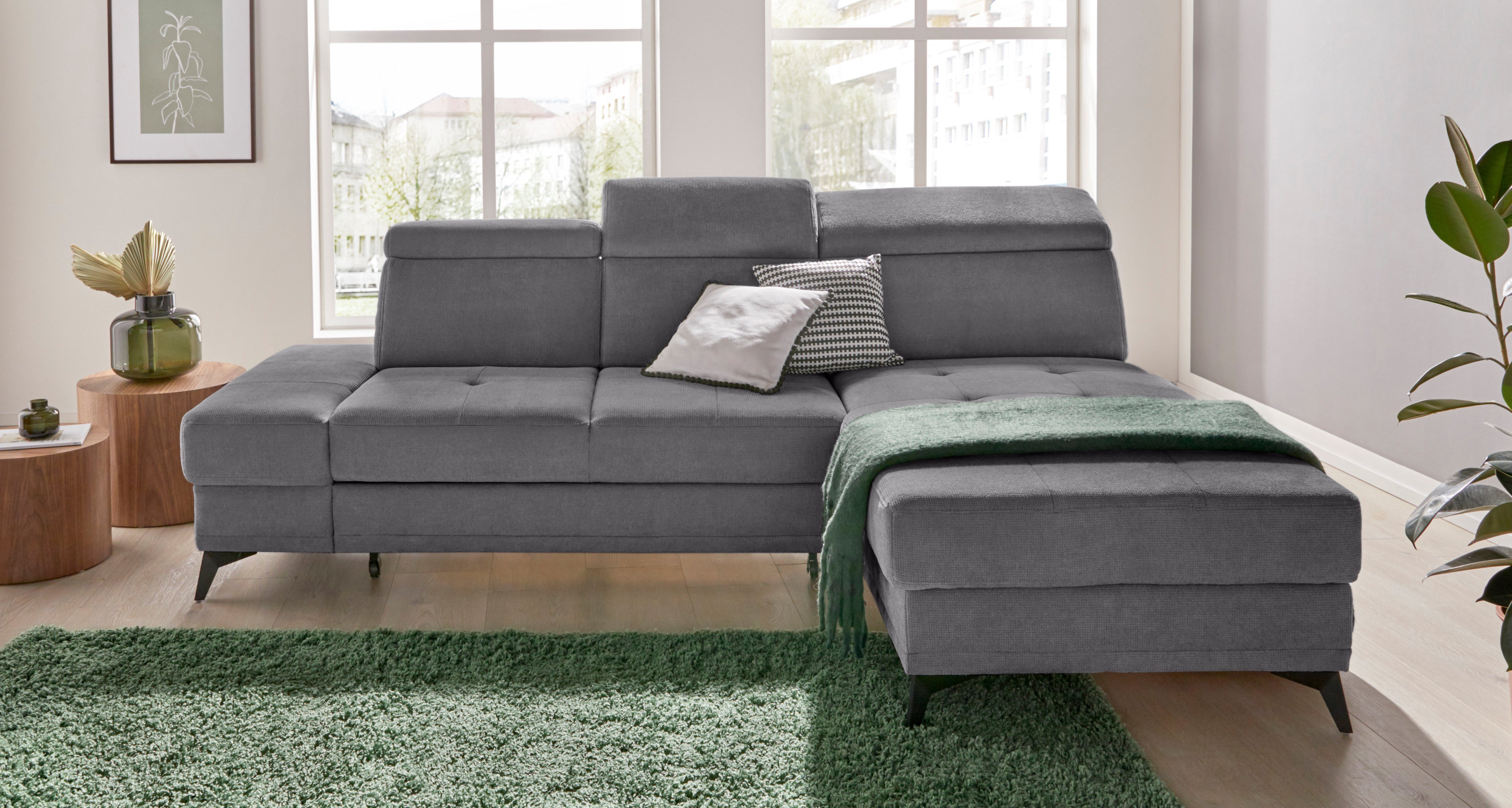 INOSIGN Ecksofa Cardiz L-Form, inkl.Kopfteilverstellung und günstig online kaufen