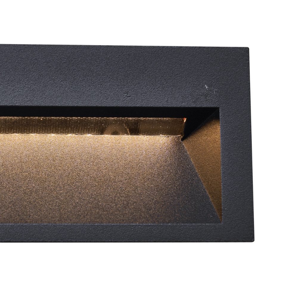 Qazqa LED Einbaustrahler 109047, LED fest integriert, Extra-Warmweiß, QAZQA Außen Einbau­leuchte, integrated, Schwarz, Aluminium, Modern