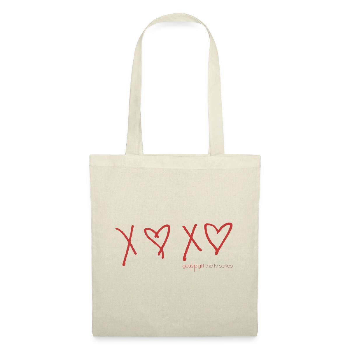 Henkeltasche Gossip Girl Mit Herzen Handschrift Stoffbeutel