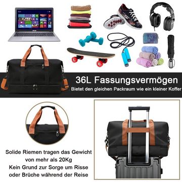 NUODWELL Sporttasche Sporttasche für Damen und Herren, Reisetasche Groß Handtasche