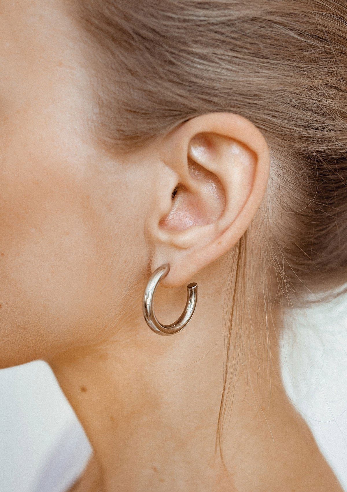 Hey Happiness Paar Creolen Edelstahl Ohrringe Damen rund, 18K Roségold Verg günstig online kaufen