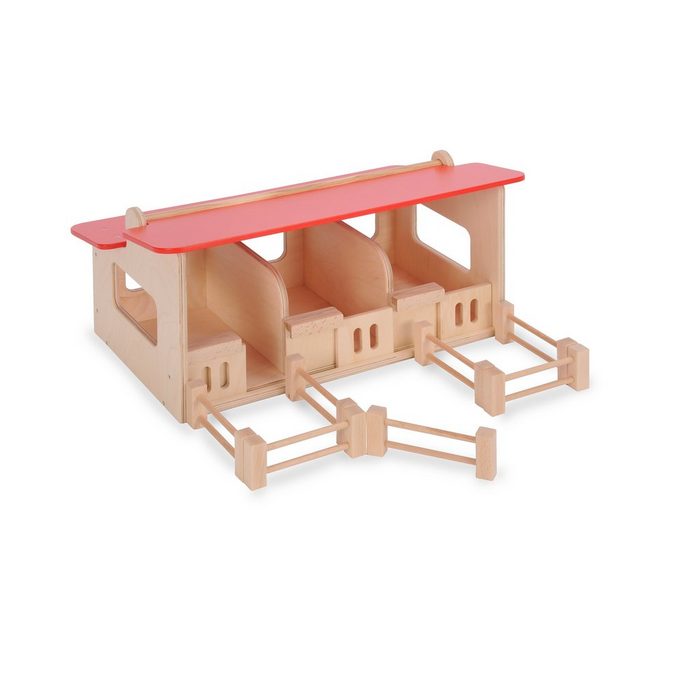 Bätz Spielwelt Bätz Pferdestall aus Holz mit aufklappbarem Dach super zum Spielen