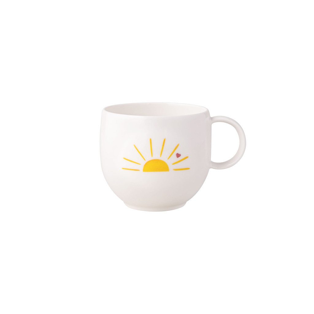 like. by Villeroy & Boch Tasse With Love Henkelbecher Hello Sunshine 290 ml, 1-tlg., Porzellan, Premium Porcelain, mikrow.- & spülm.sicher, Made in Germany