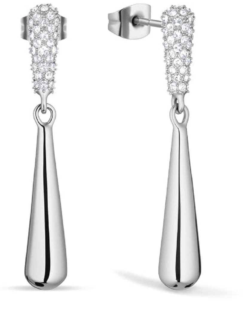 Bering Ohrhänger-Set Arctic Pavé Ohrringe, Silber Glänzend, Funkelnde Zirkonia