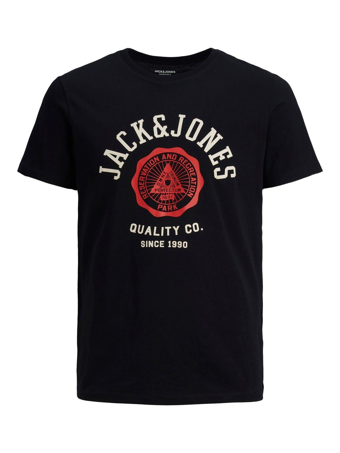 T-Shirt Jones Blau-Schwarz Shirt & Rundhals Pack 2-er 4342 JJELOGO T-Shirts Logo Stück (2-tlg) in Jack