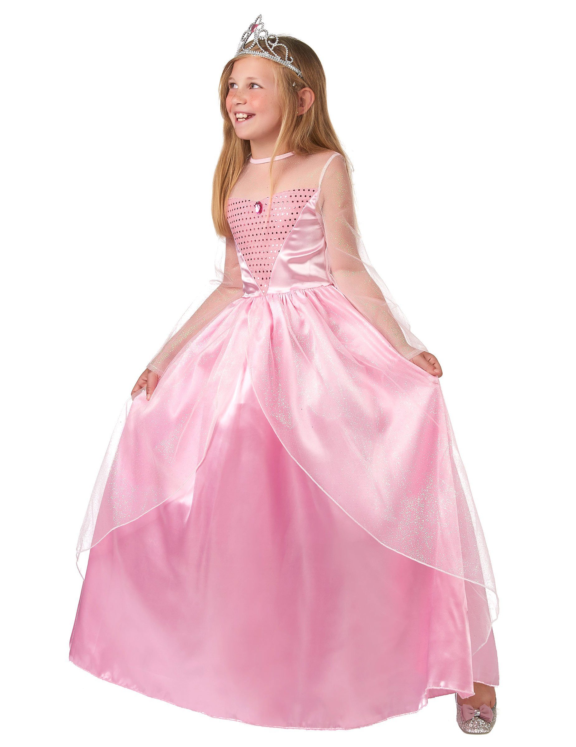 JADEO Kostüm Prinzessinen-Kostüm für Mädchen Faschingskostüm rosa