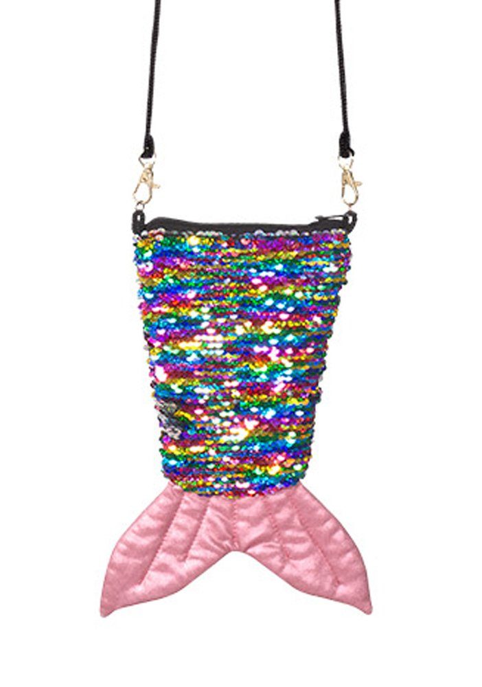Kostüm Regenbogen Pailletten Handtasche 'Meerjungfrau', B