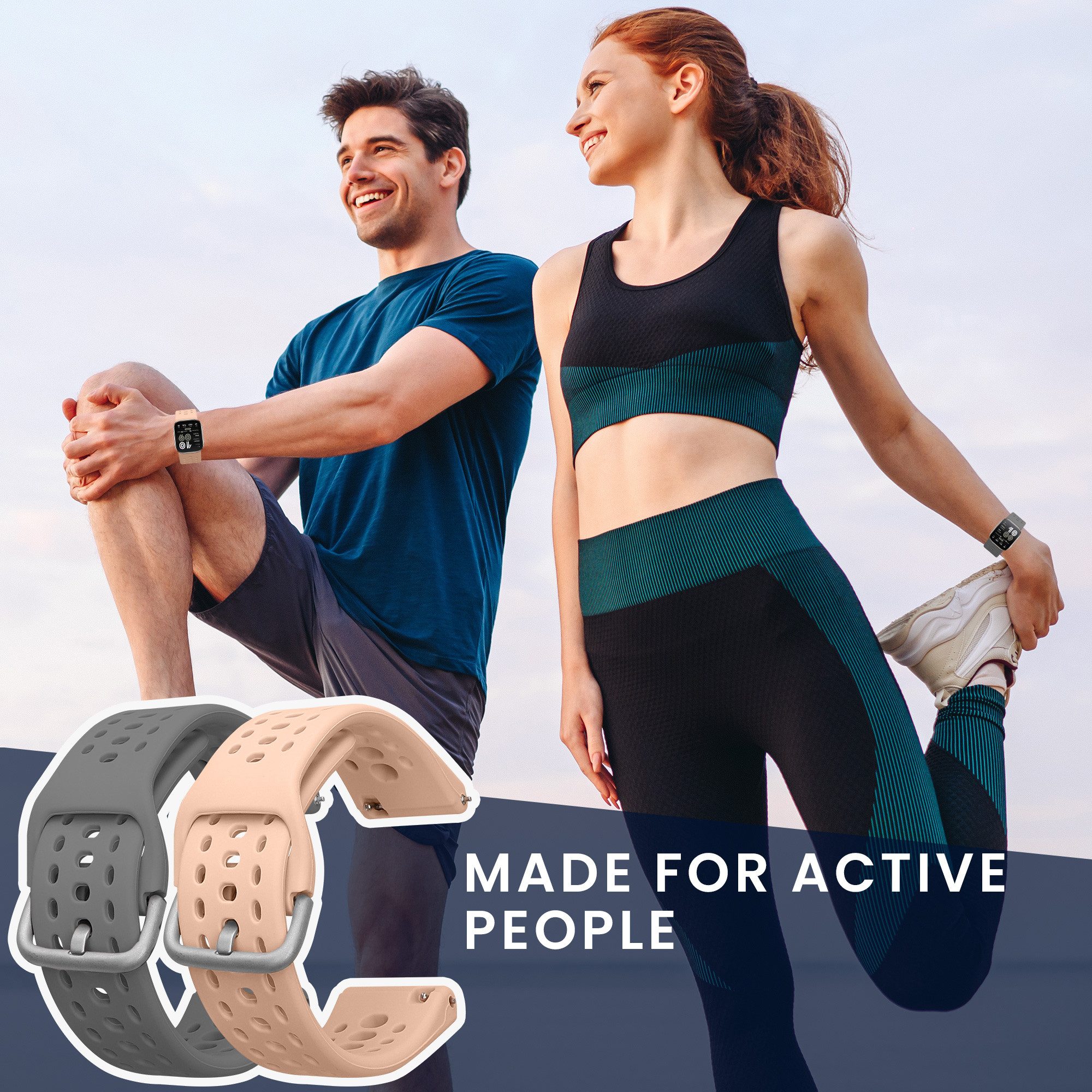 kwmobile Smartwatch-Armband Uhrenarmband für Amazfit Bip 6 Armband, Ersatzarmband für Fitnesstracker - Wechselarmband Smartwatch