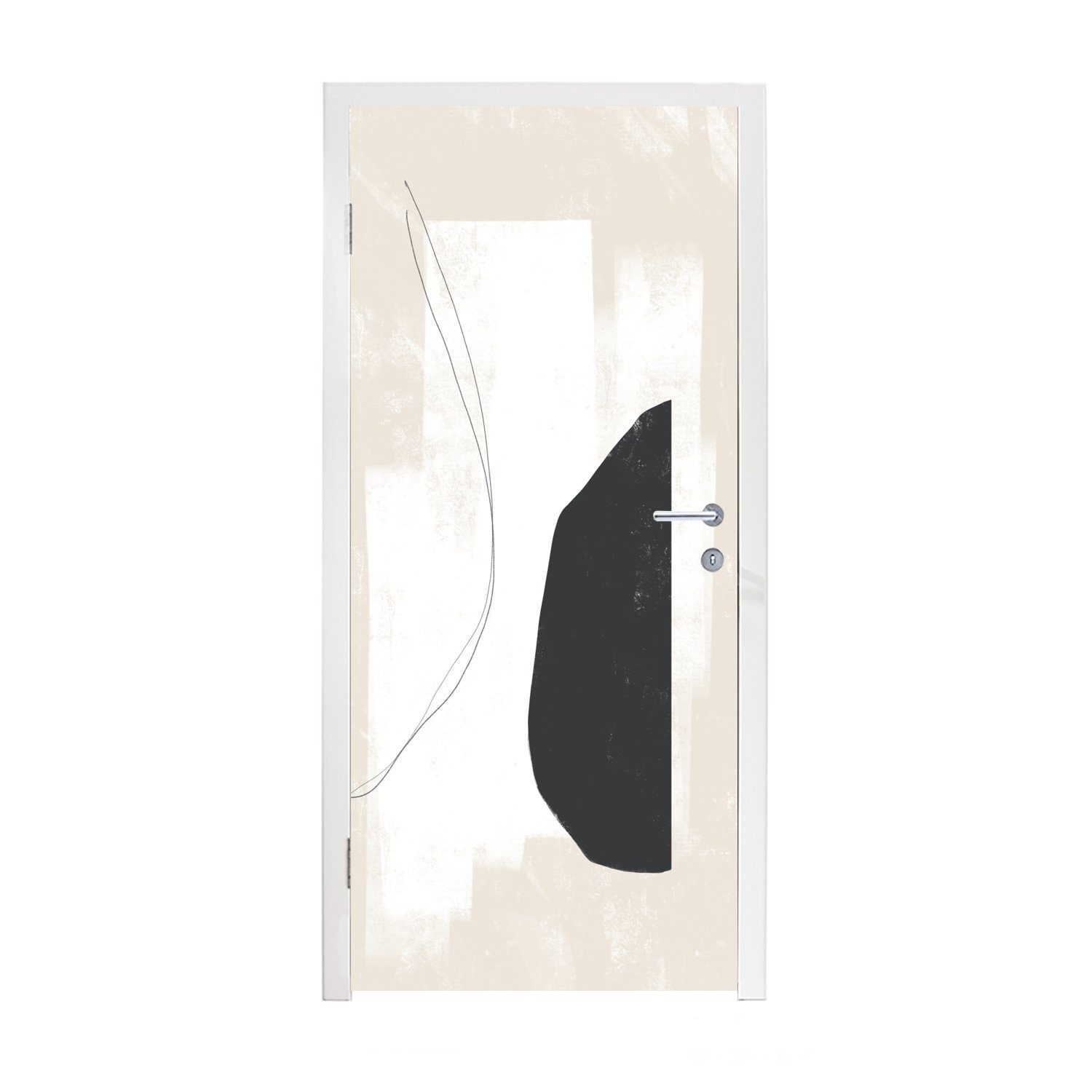 MuchoWow Türtapete Malerei - Abstrakt - Minimalismus, Matt, bedruckt, (1 St), Fototapete für Tür, Türaufkleber, 75x205 cm