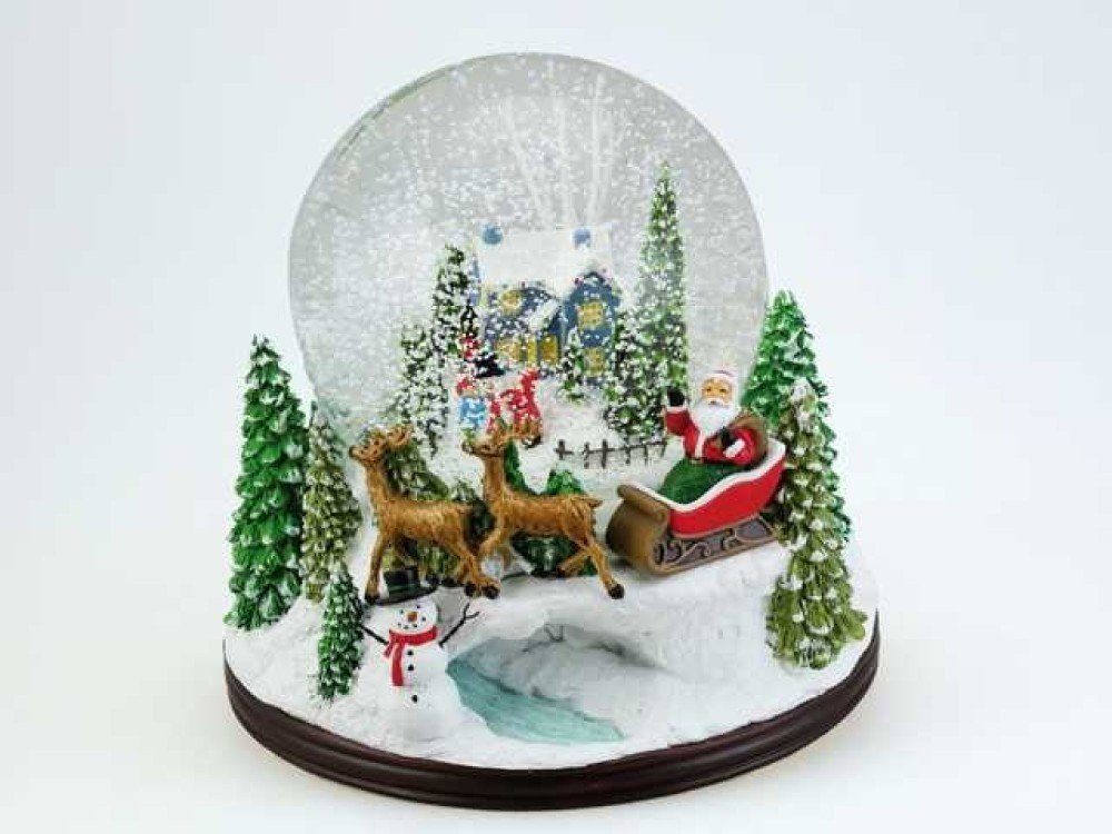 Musicboxworld Spieluhr Spieluhr - Schneekugel Winterhaus 120 mm